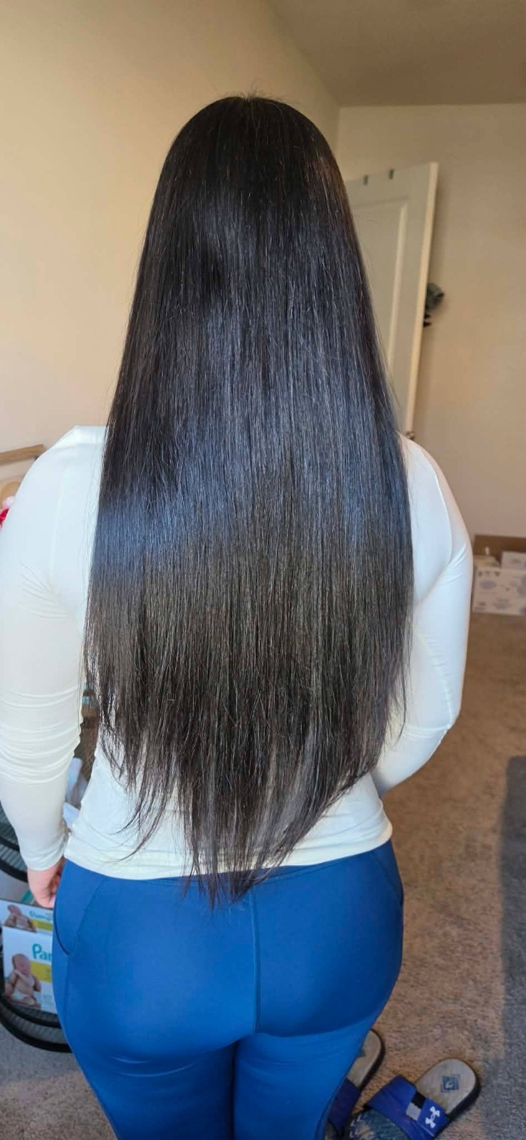 Black Straight Hair Extension 13 in Texture for Women Virgin Hair Natural