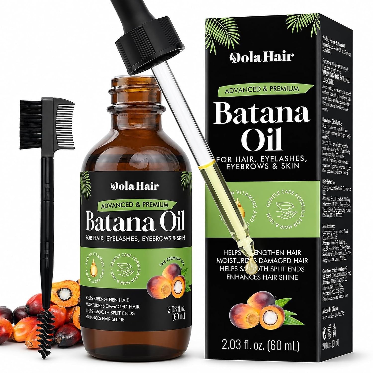 Batana Oil for Hair Growth & Shine, Lightweight Conditioning, 2.03 Fl Oz