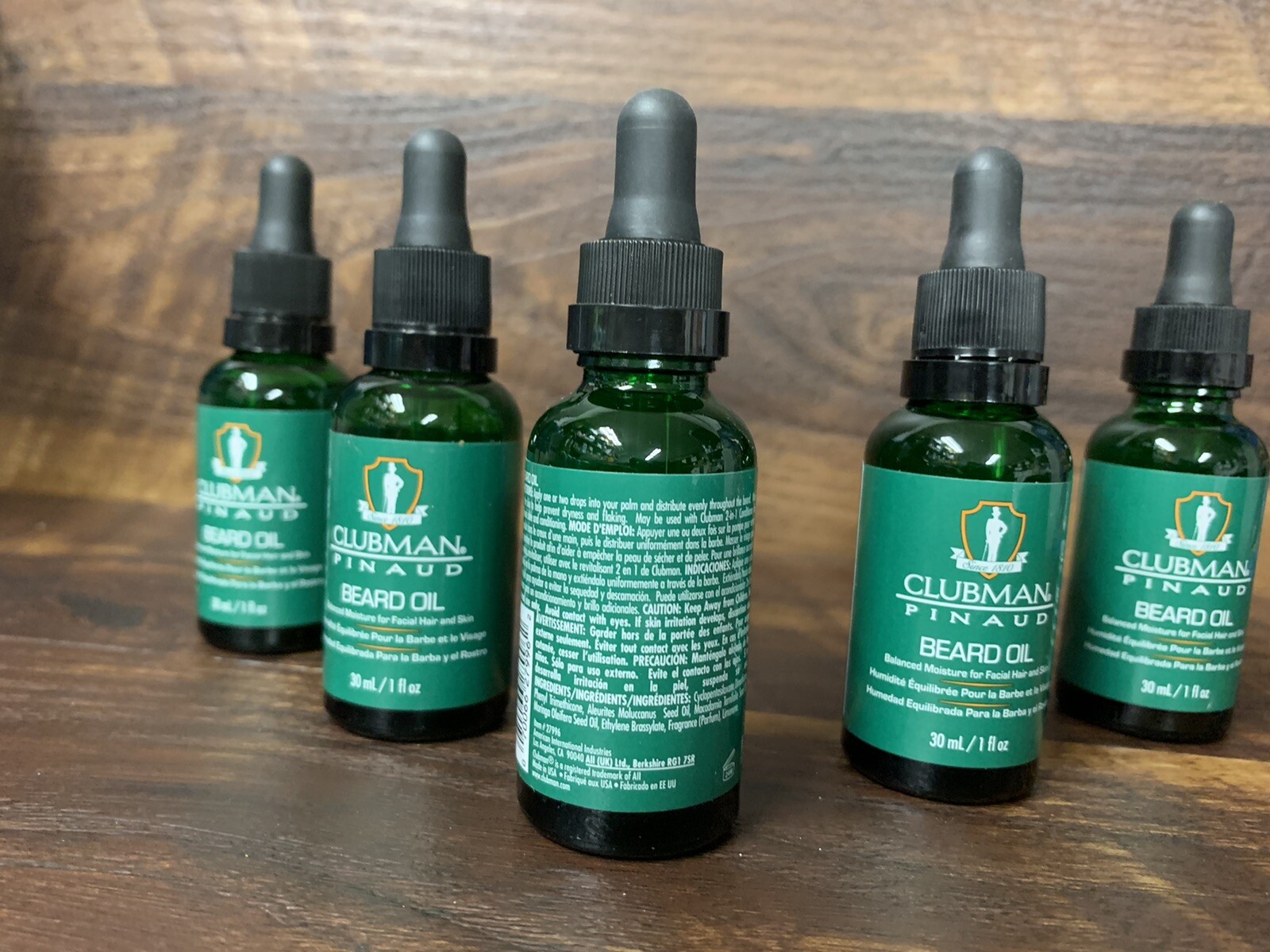 Lot Of 5 Clubman Pinky’s Beard Oil. 1oz. Ea