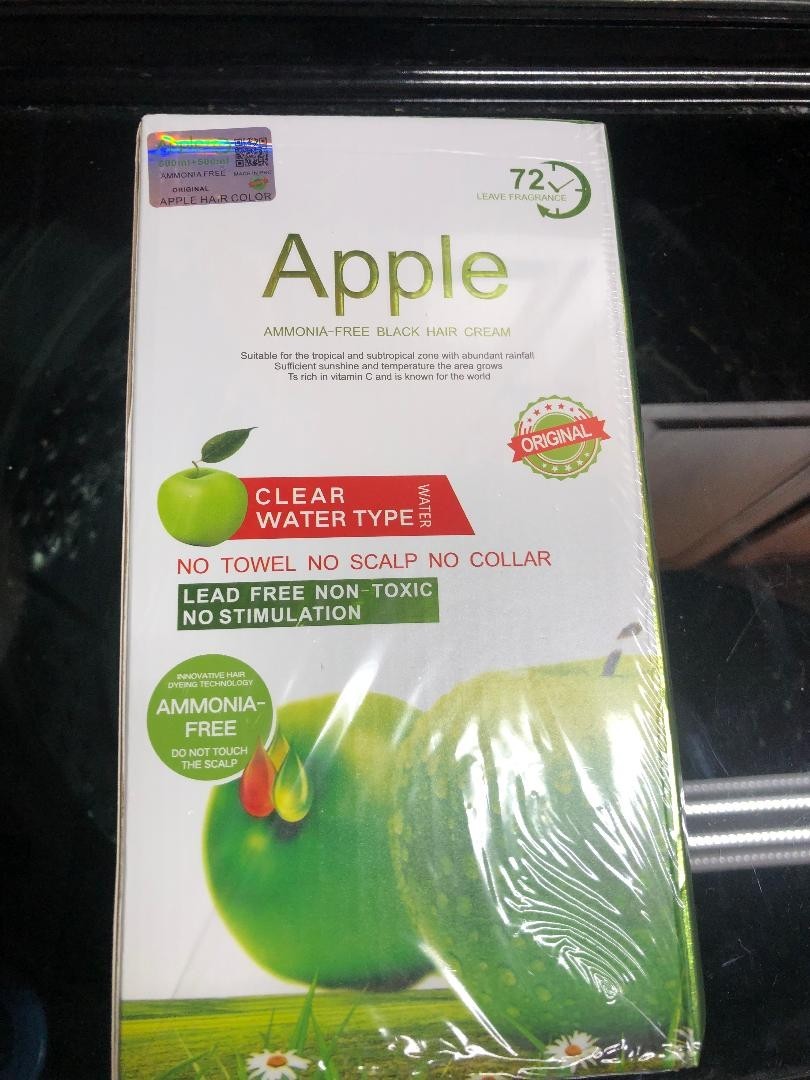 Mokeru Apple Hair Dye Cream 500ml A & B Black