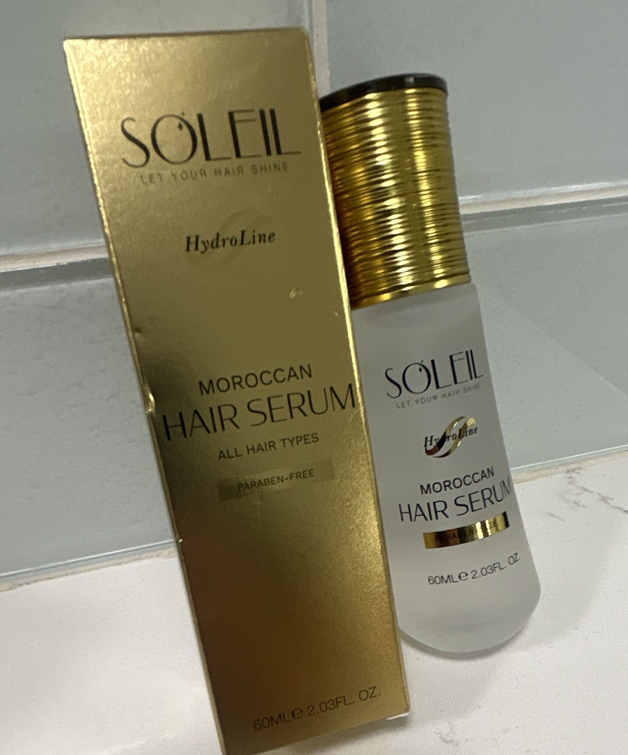Soleil HydroLine NEW RARE Moroccan Hair Serum Argan Oil Paraben-Free MSRP:$249