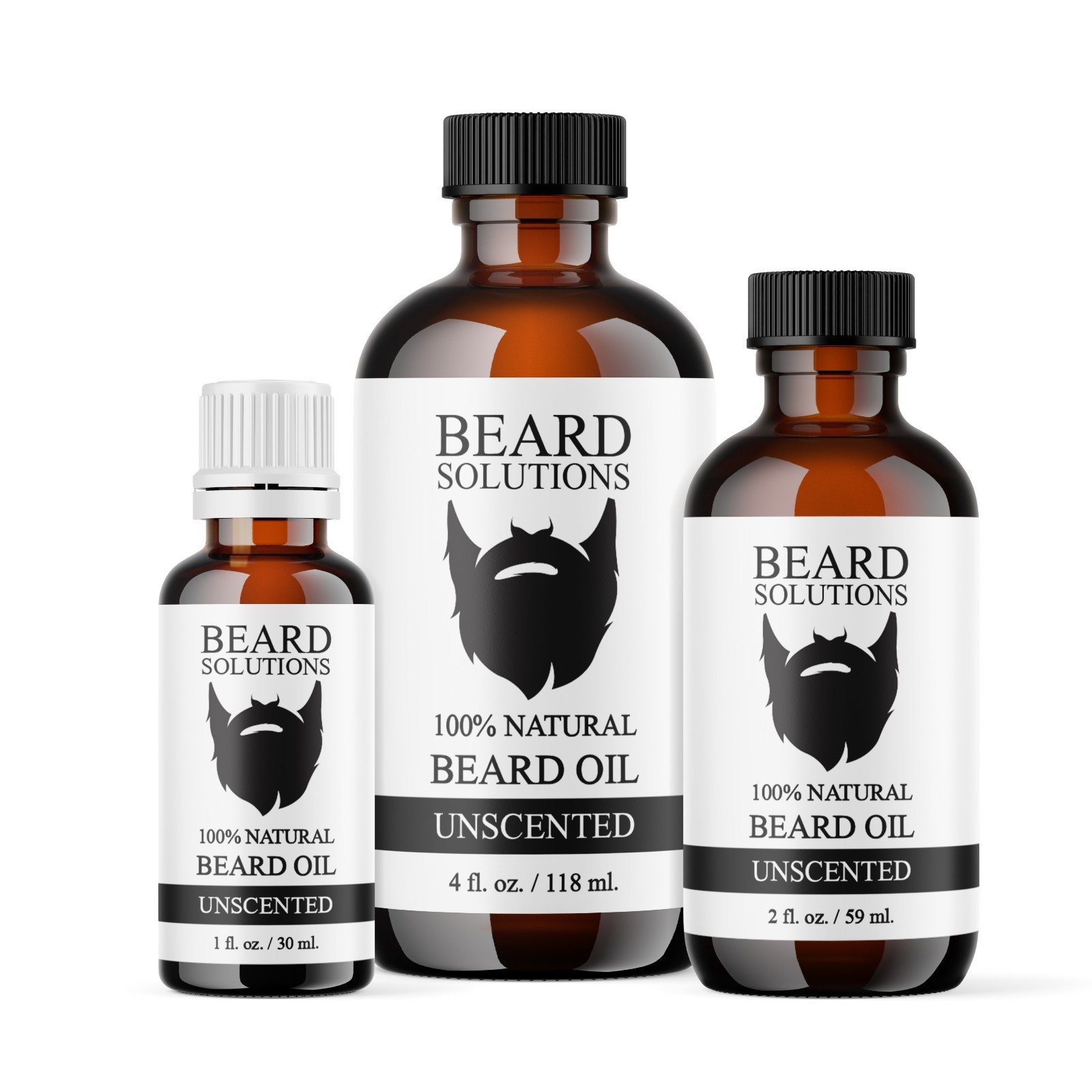 Unscented Beard Oil 2 oz. Hair Growth Serum for Men Beard, Mustache And Grooming