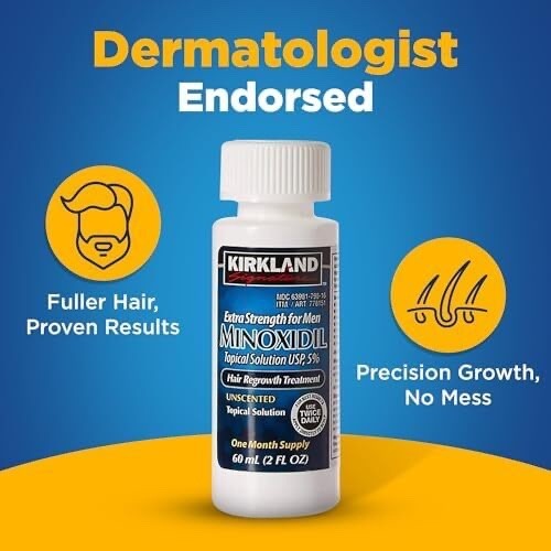 Kirkland Minoxidil 5% Extra Strength Men 6 Month EXP: 03/25 Hair Growth Solution