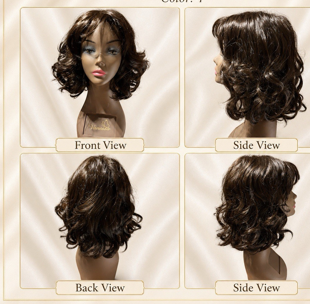 Paula Young Lennon Wig Curly Texture Women’s Adult Dark Brown Shade #4