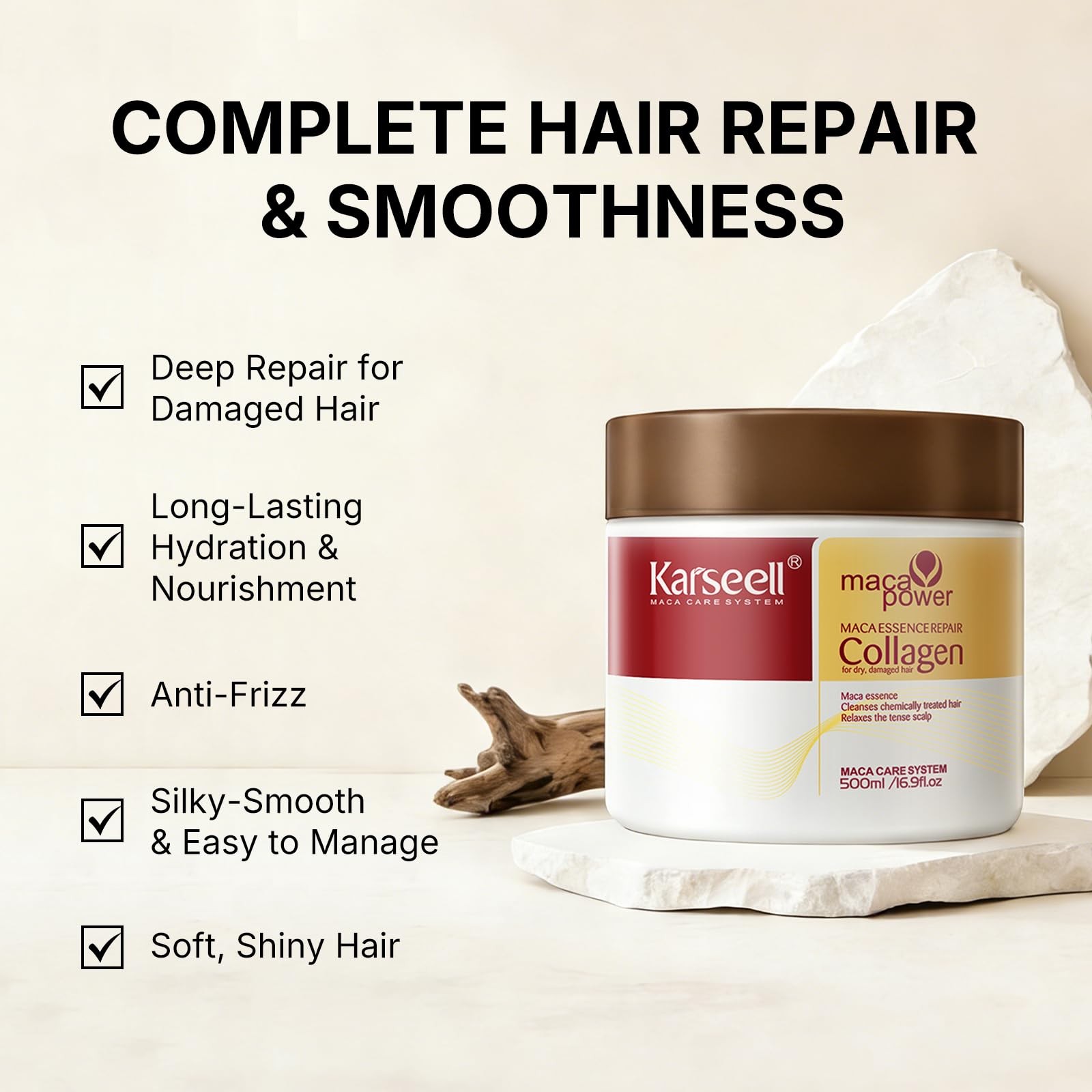 MACA Care System Deep Conditioner 16.9fl oz For Damaged Frizzy Hair