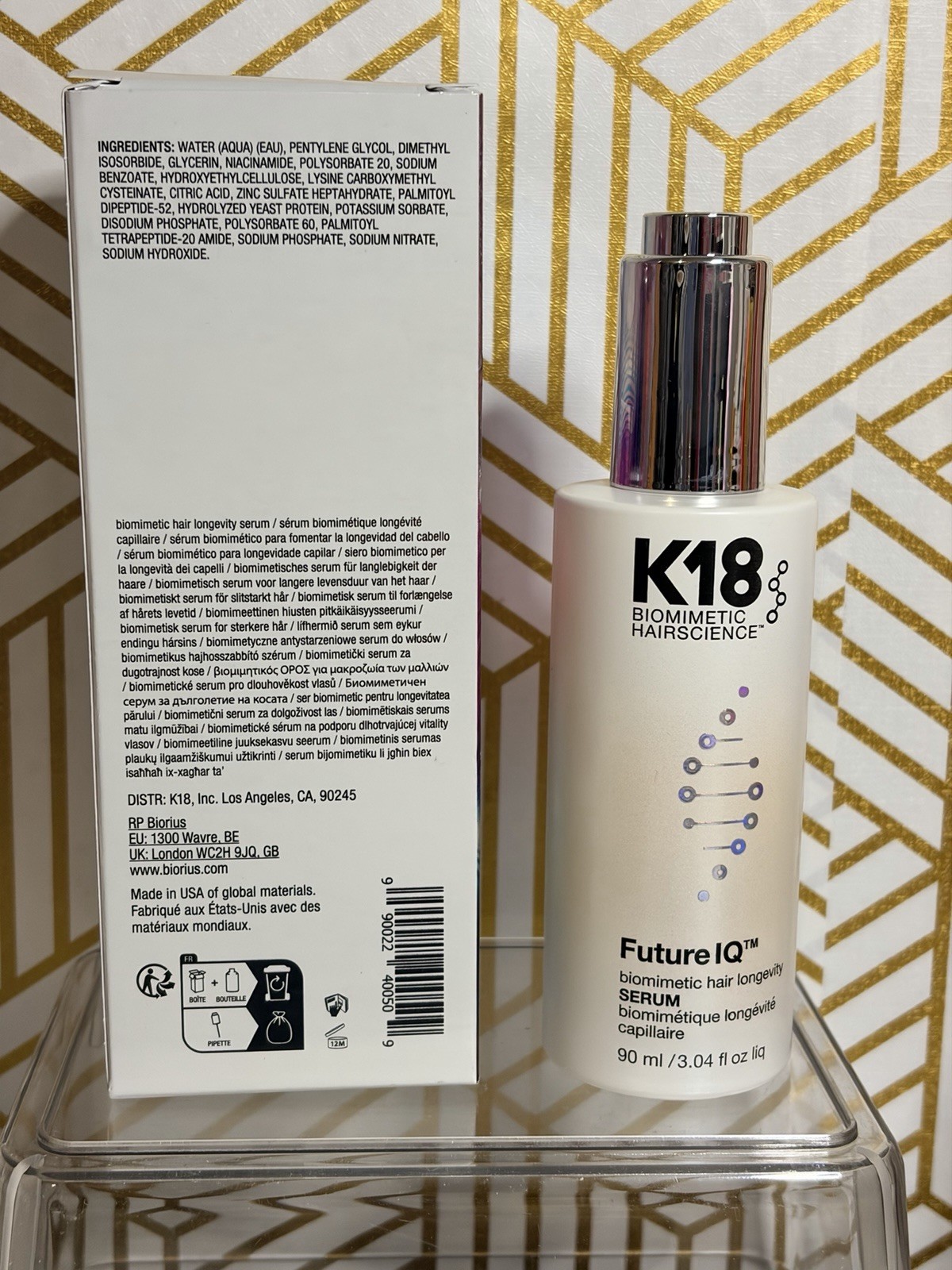 K18 Future IQ Biomimetic Hair & Scalp Longevity Repair Leave-In Serum 90ml
