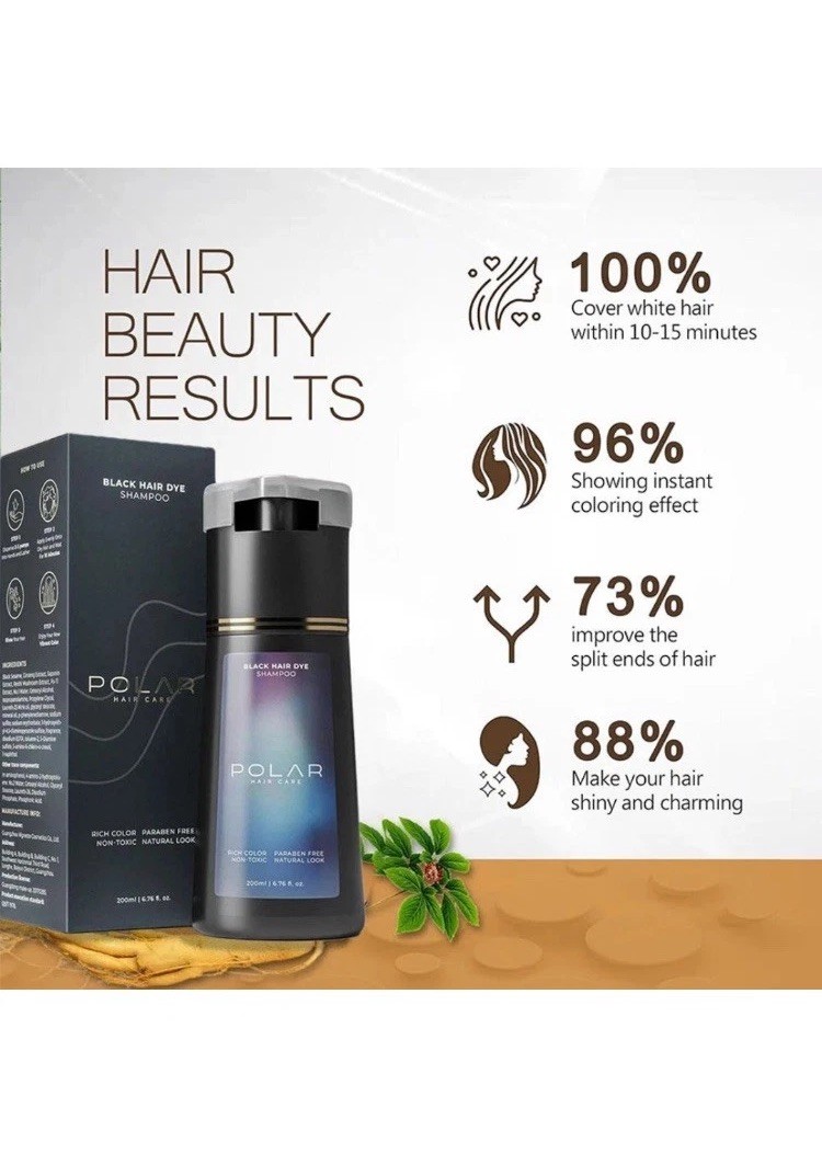 New 200ML Polar Hair Dye Shampoo ,Color Shampoo Hair Dye for Women &Men 3 Colors
