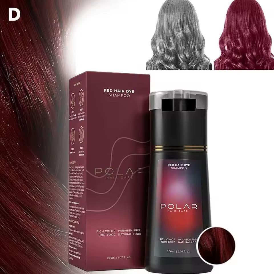 200ml Polar Hair Instant Dye Shampoo Hair Color Shampoo for Hair Natural Color