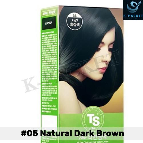 TS The Chakhan Hair Color Cream #05 Natural Dark Brown Hair Dye Korean Seller