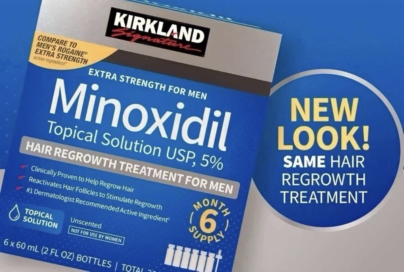 Kirkland 5% Extra Strength Men 6 Month Supply Hair Solution