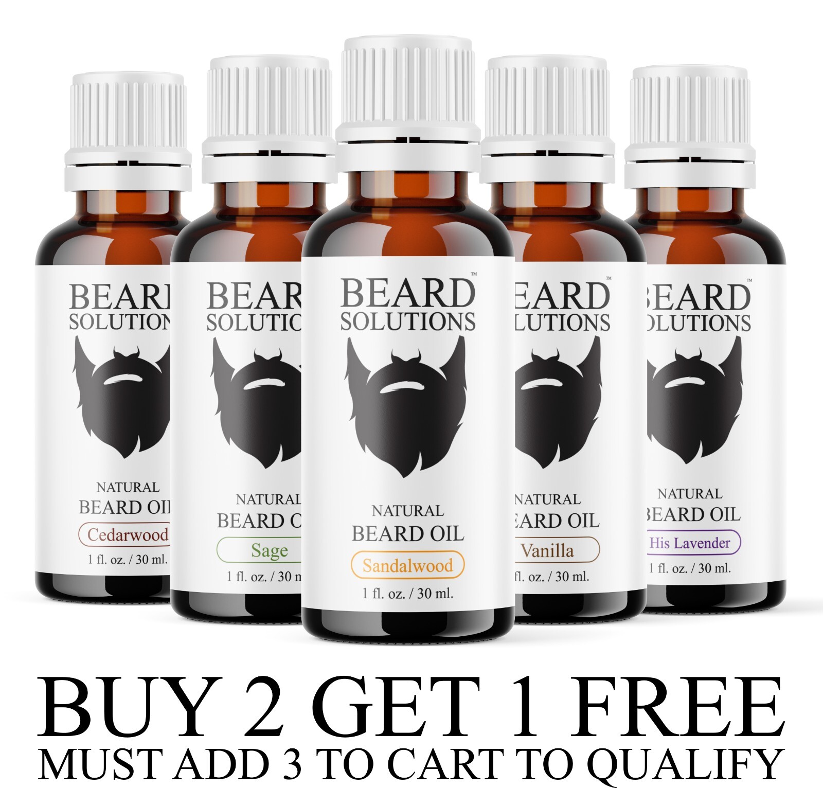 1 oz. Scented Beard Oil 100% Natural Men’s Hair Growth Serum With Essential Oils