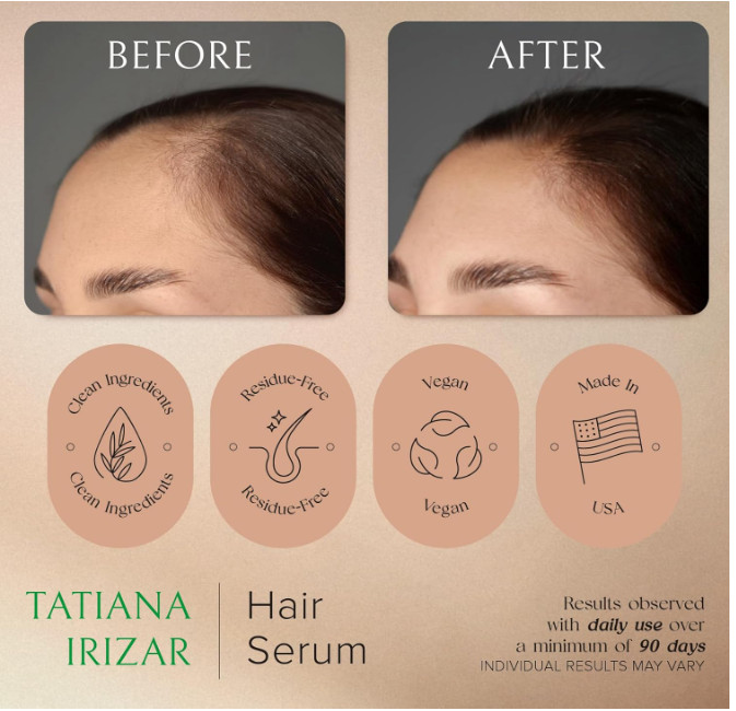 Hair Growth Serum Women Made in USA – Scalp Serum For Hair Growth Non-Greasy Bio