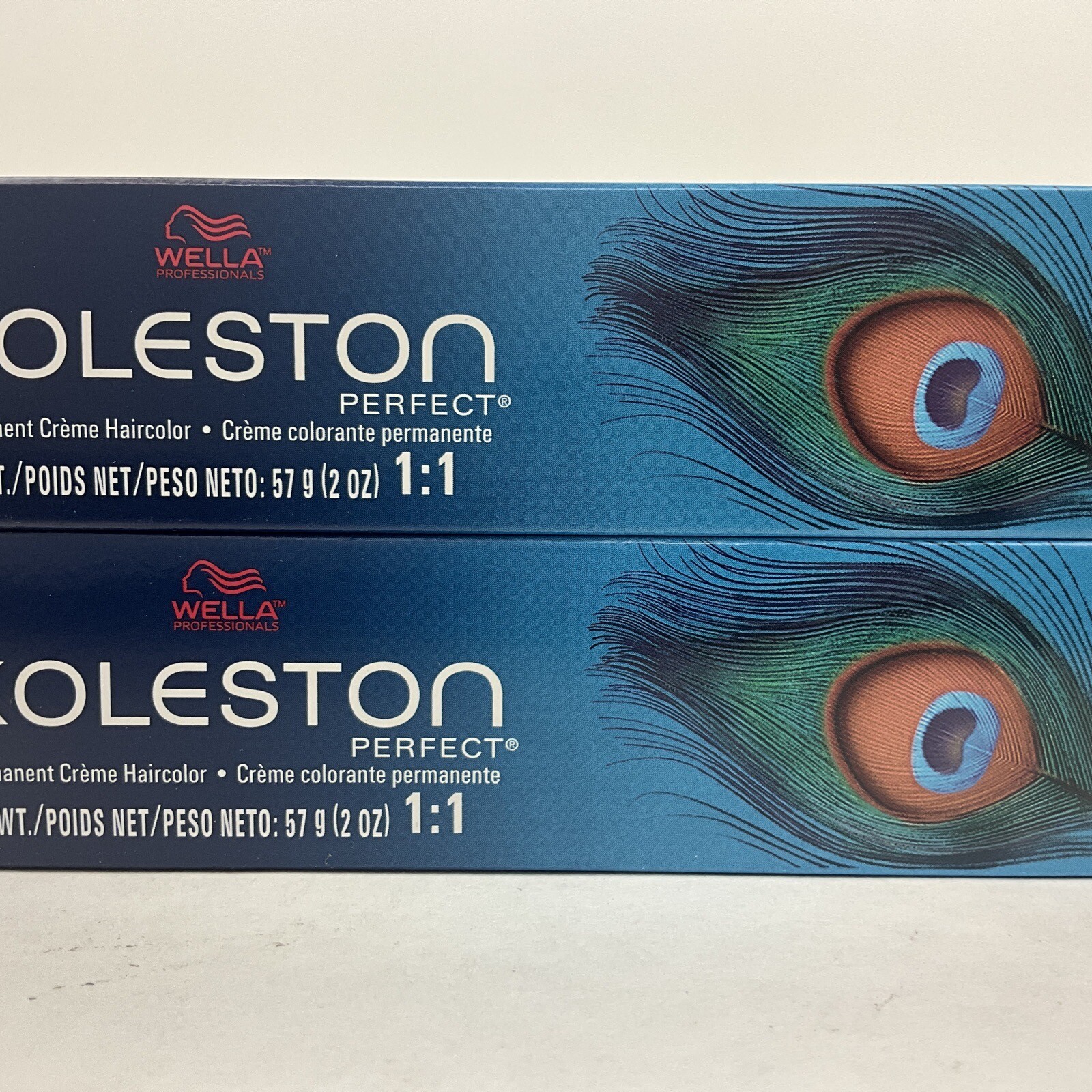 2 x Wells Koleston Perfect Medium Blonde Brown Gold Permanent Crème color 7/73