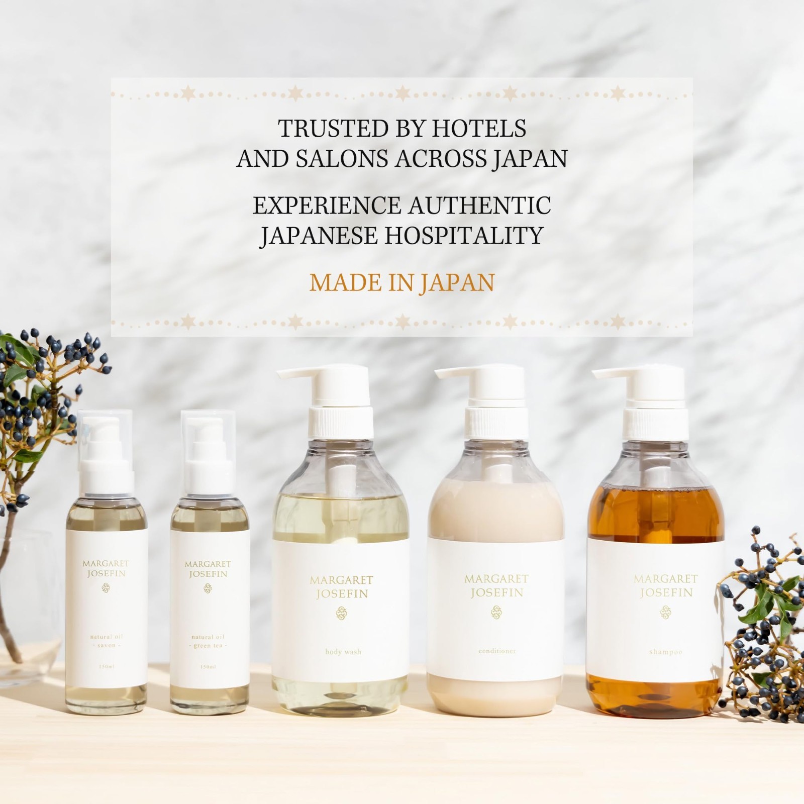 Japanese Hotel Shampoo & Conditioner Set – Salon Quality, Sulfate Free, Green Te