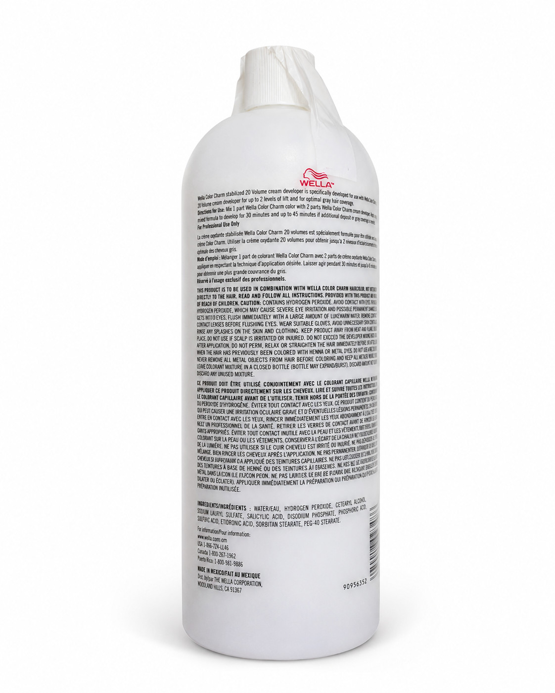 Wella Color Charm Cream Developer 20 Volume 32 oz Salon Professional NEW
