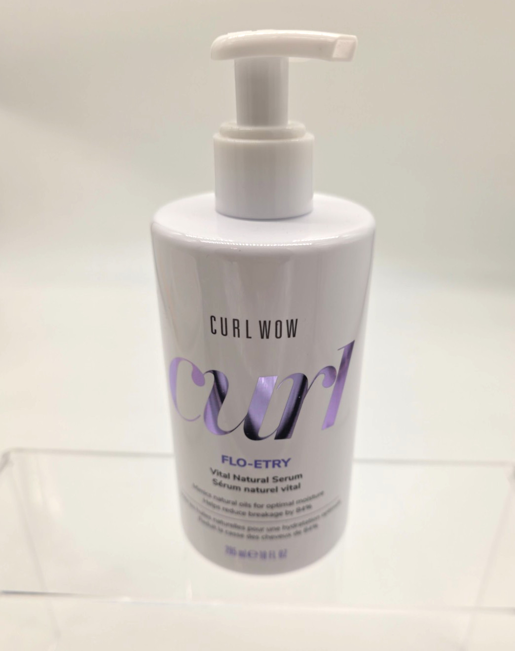 Curl Wow Flo-Etry Vital Natural Serum 10 oz Curly Hair Moisture Anti-Frizz Treat