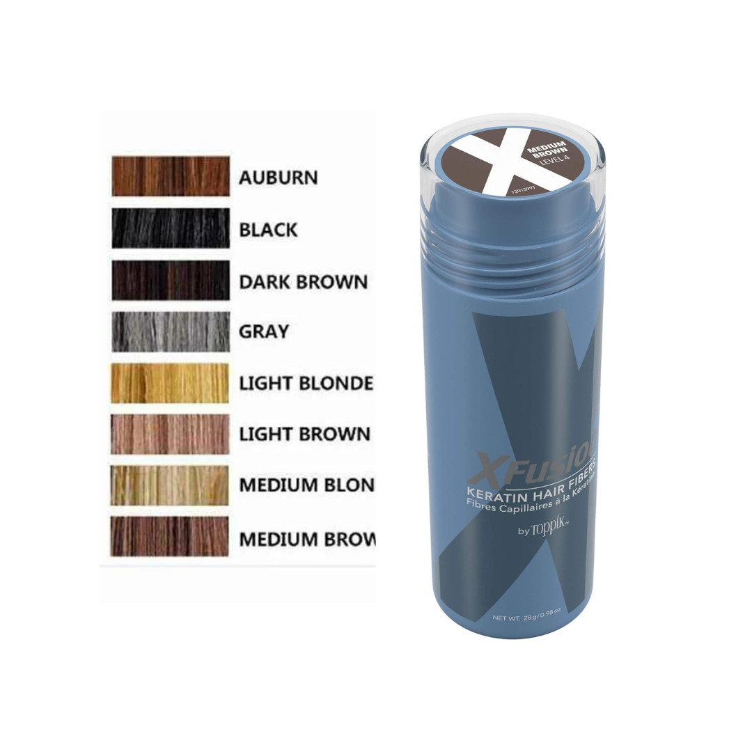 Xfusion Keratin Hair Fibers 28G / 0.98 oz Choose Your Color Black Dark Brown
