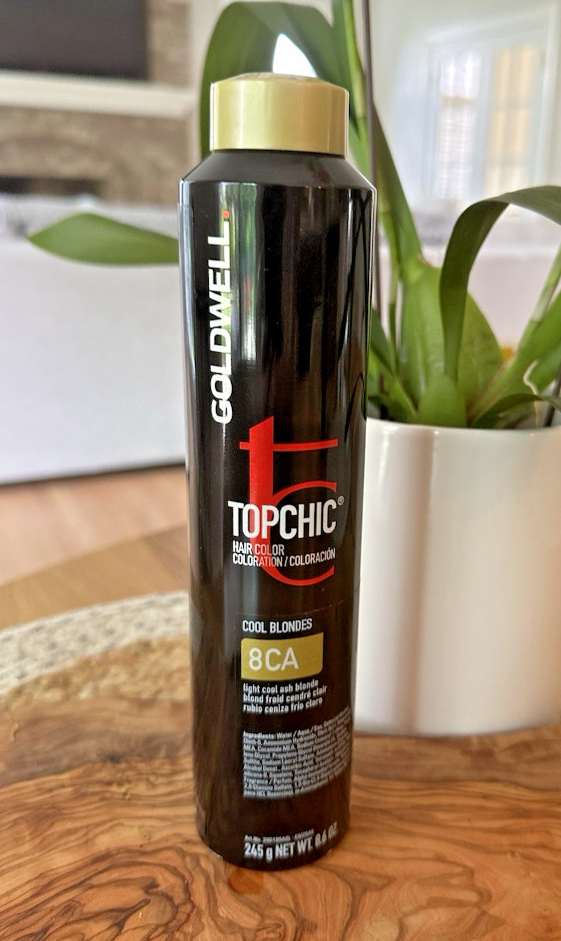 Goldwell Topchic Hair Color Light Cool Ash Blonde 8CA Unisex Adult