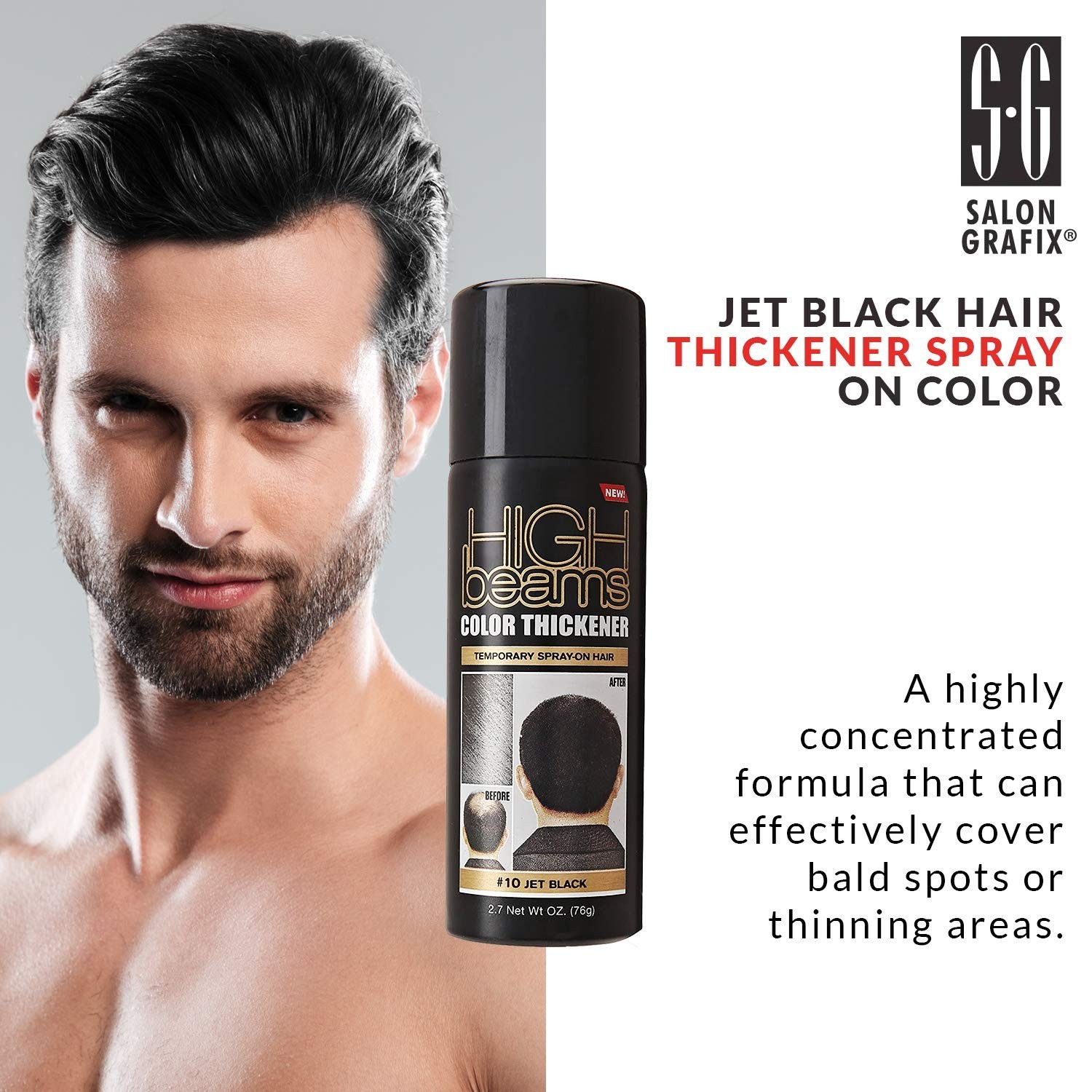 Salon Grafix High Beams Color Thickener 2.7 Ounce (Pack of 1), Jet Black