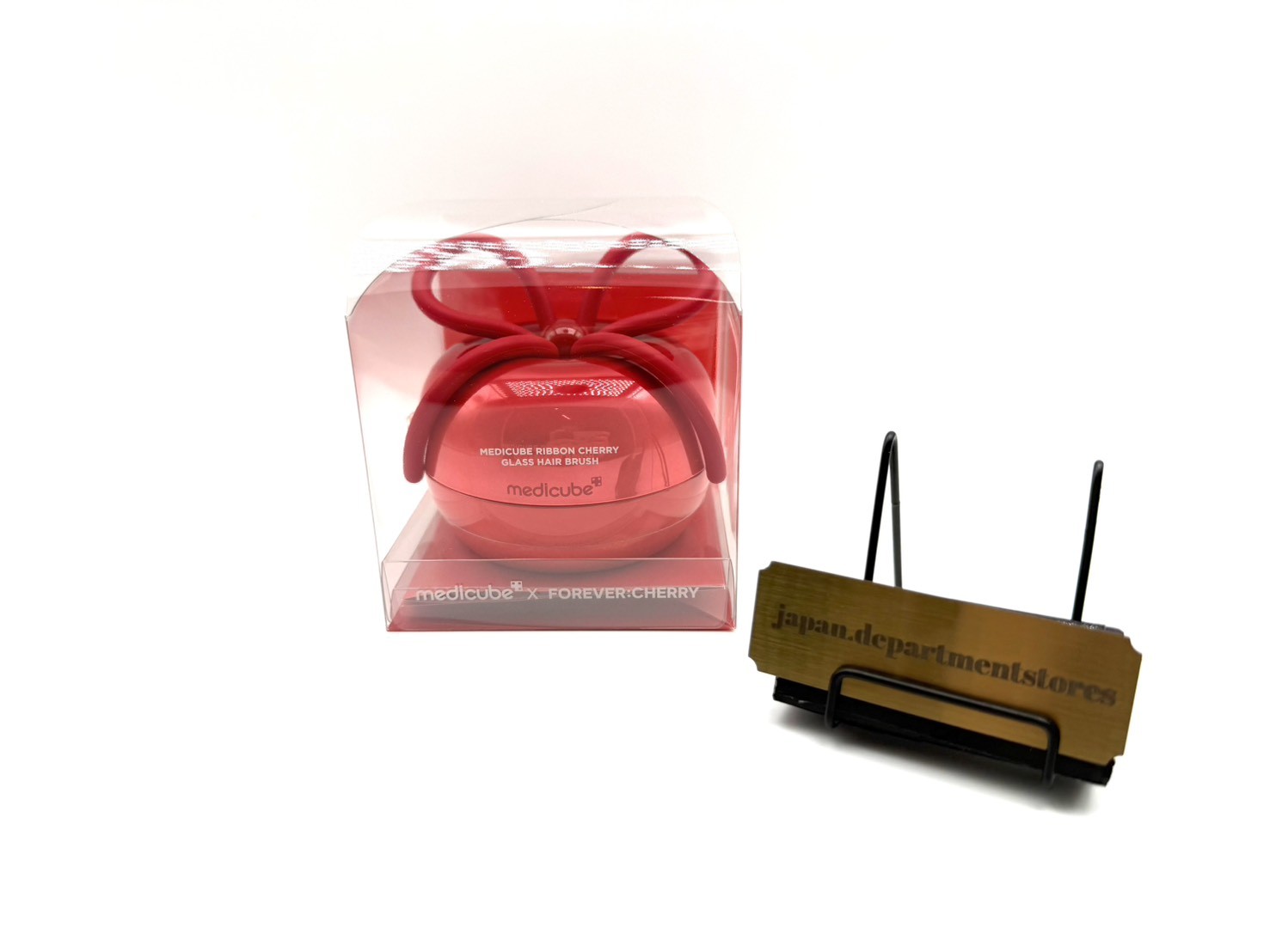 medicube x FOREVER CHERRY Ribbon Cherry Hair Brush RED NEW