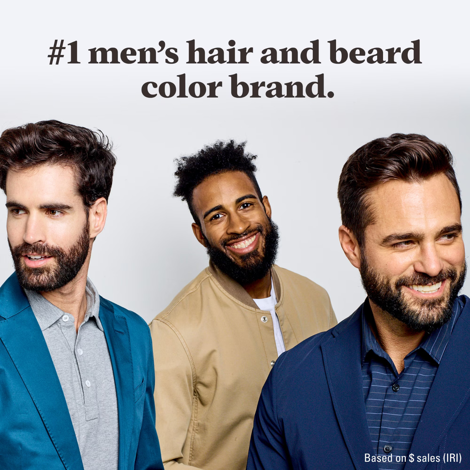 Just For Men Mustache & Beard Dye Jet Black M-60 w/ Brush Pack of 3