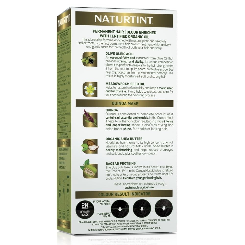 2N Brown Black Ammonia-Free Permanent Hair Color – & Cruelty-Free Formula