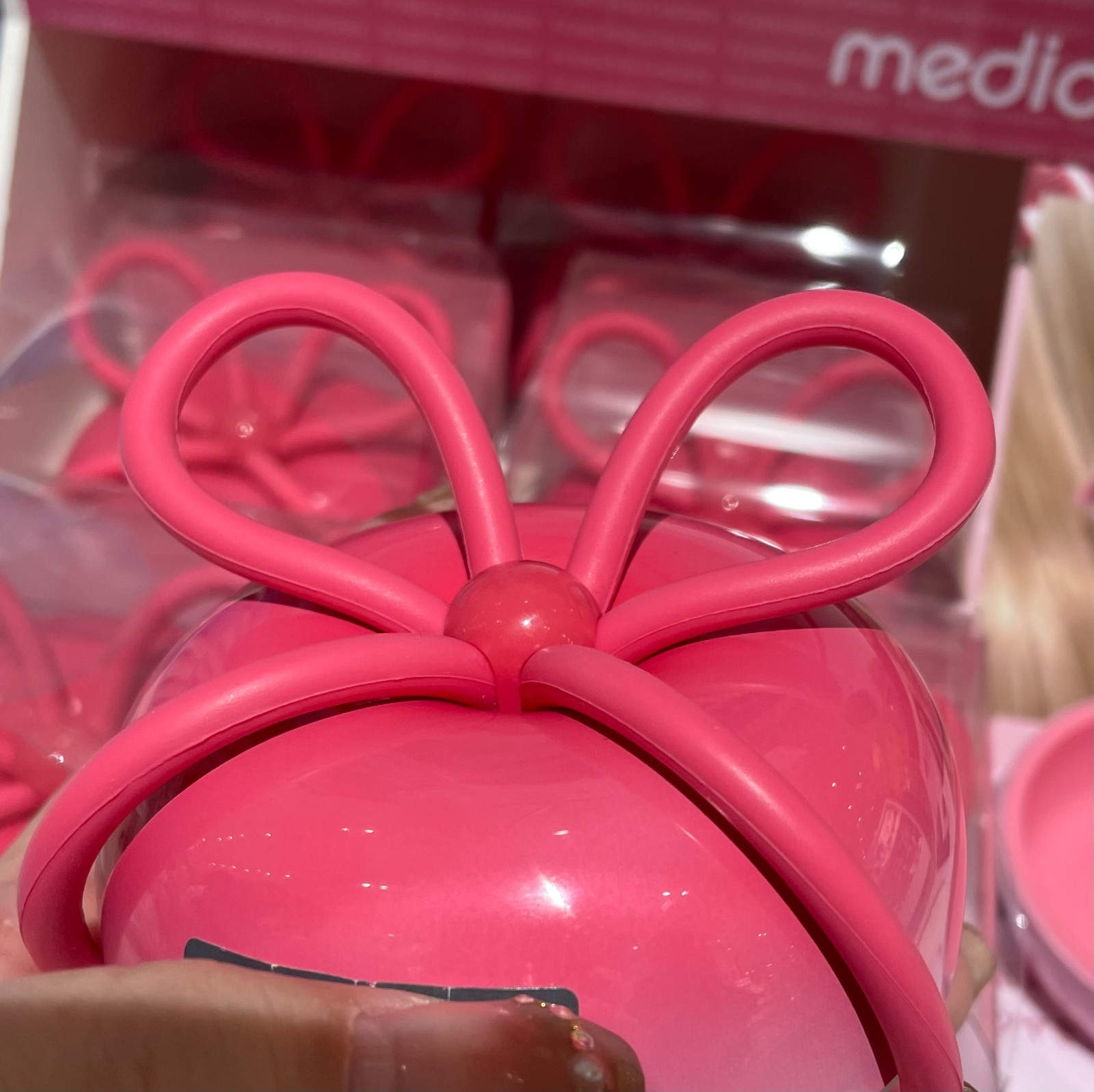 Medicube x FOREVER:CHERRY Hair Brush Ribbon Cherry Pink & Red & Vioret Pink New