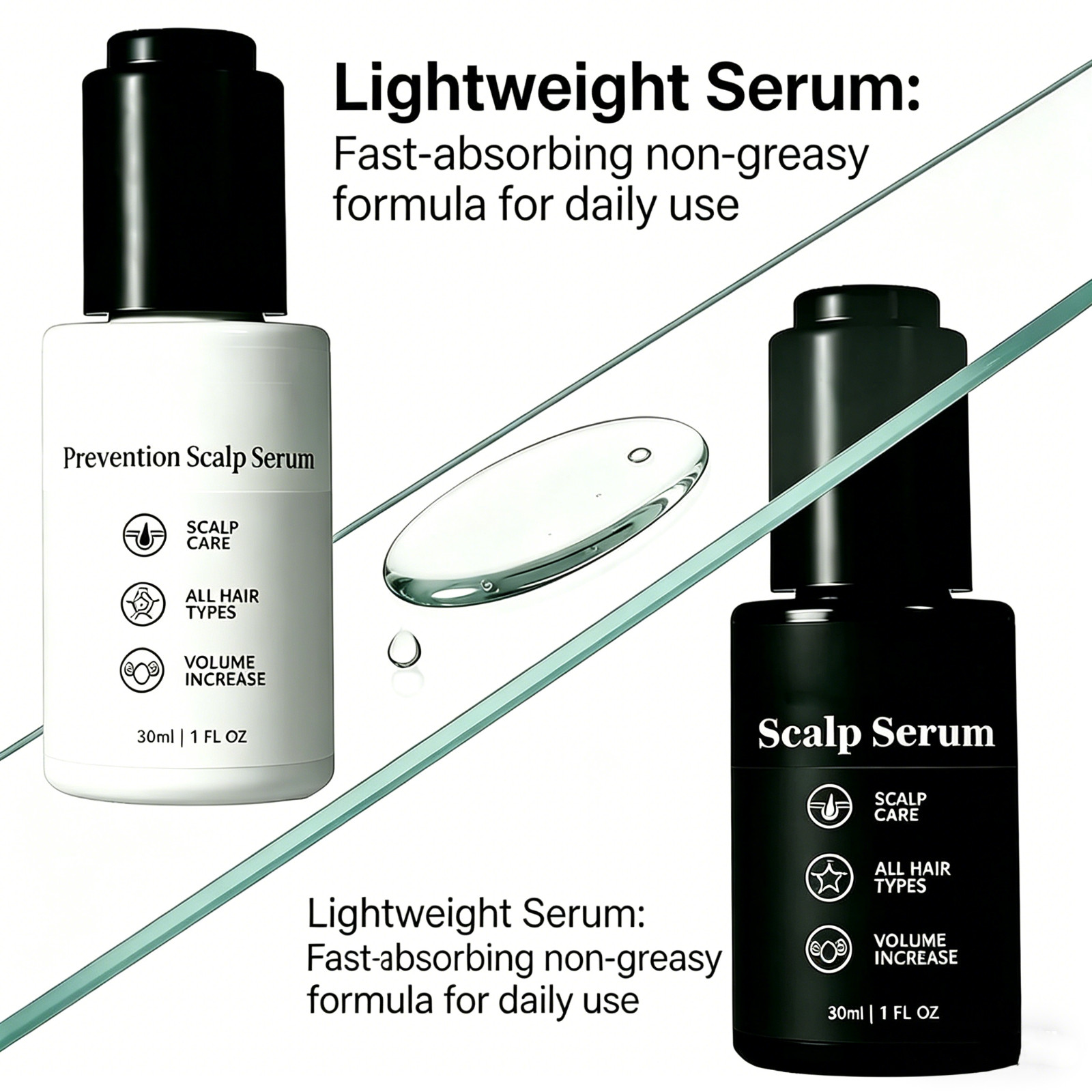 Kilgour Md Hair Serum Bundle | Plant-Based Hair Care Essence for Women 2FL OZ