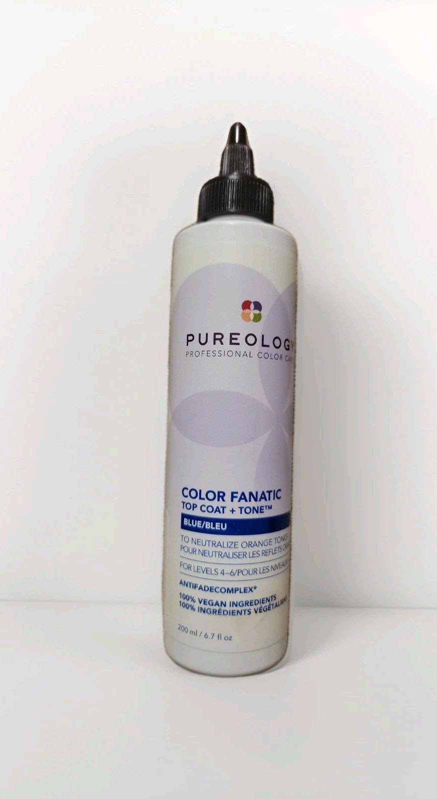 PUREOLOGY Color Fanatic Top Coat + Tone BLUE, 6.7 Fl Oz SEALED ANTIFADECOMPLEX