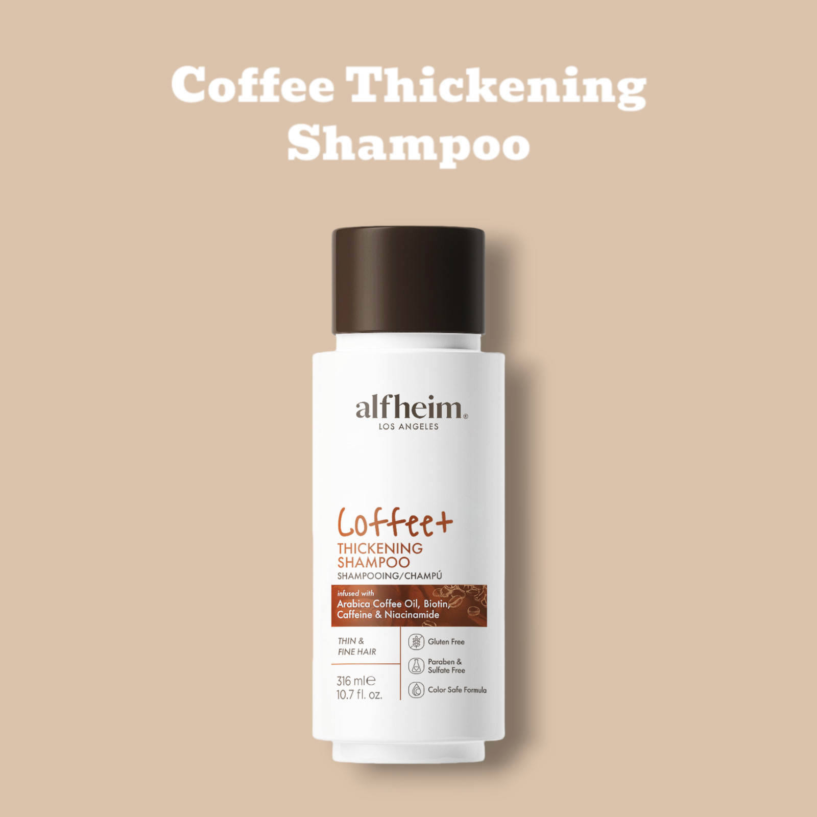 Coffee+ Thickening Shampoo (10.7oz/18oz)