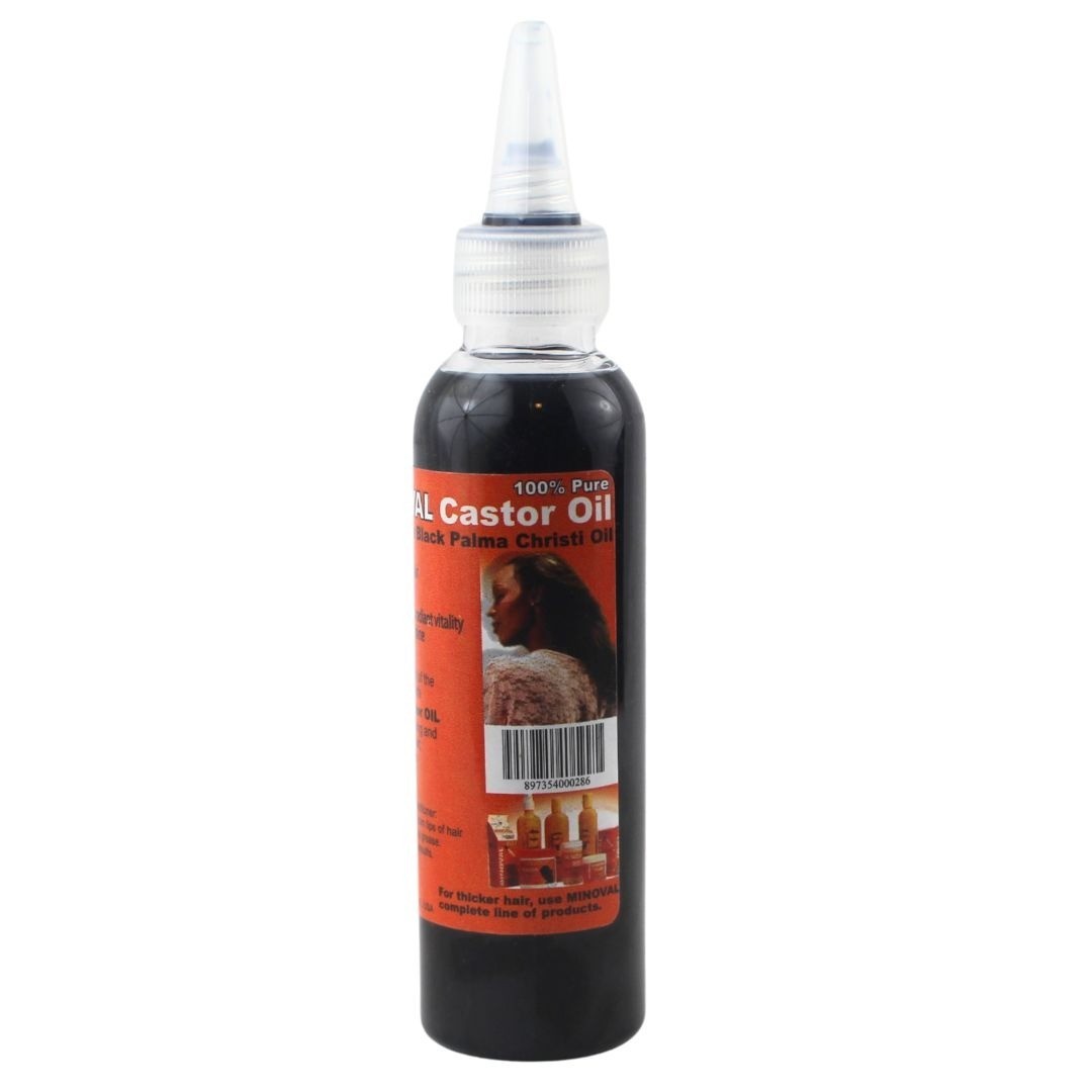 Minoval Hair Growth System Shampoo Hair Treatment & Pure Haitian Black Castor Oi