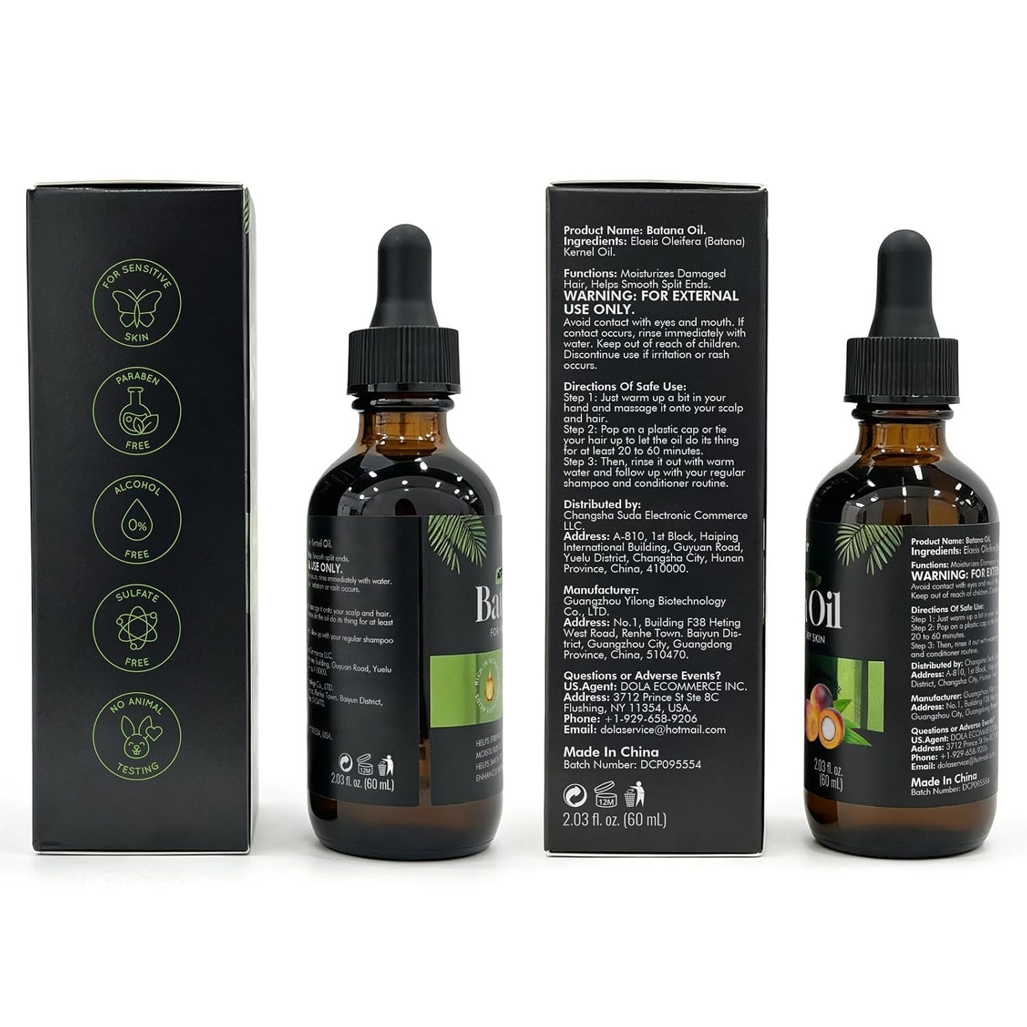 Batana Oil for Hair Growth & Shine, Lightweight Conditioning, 2.03 Fl Oz
