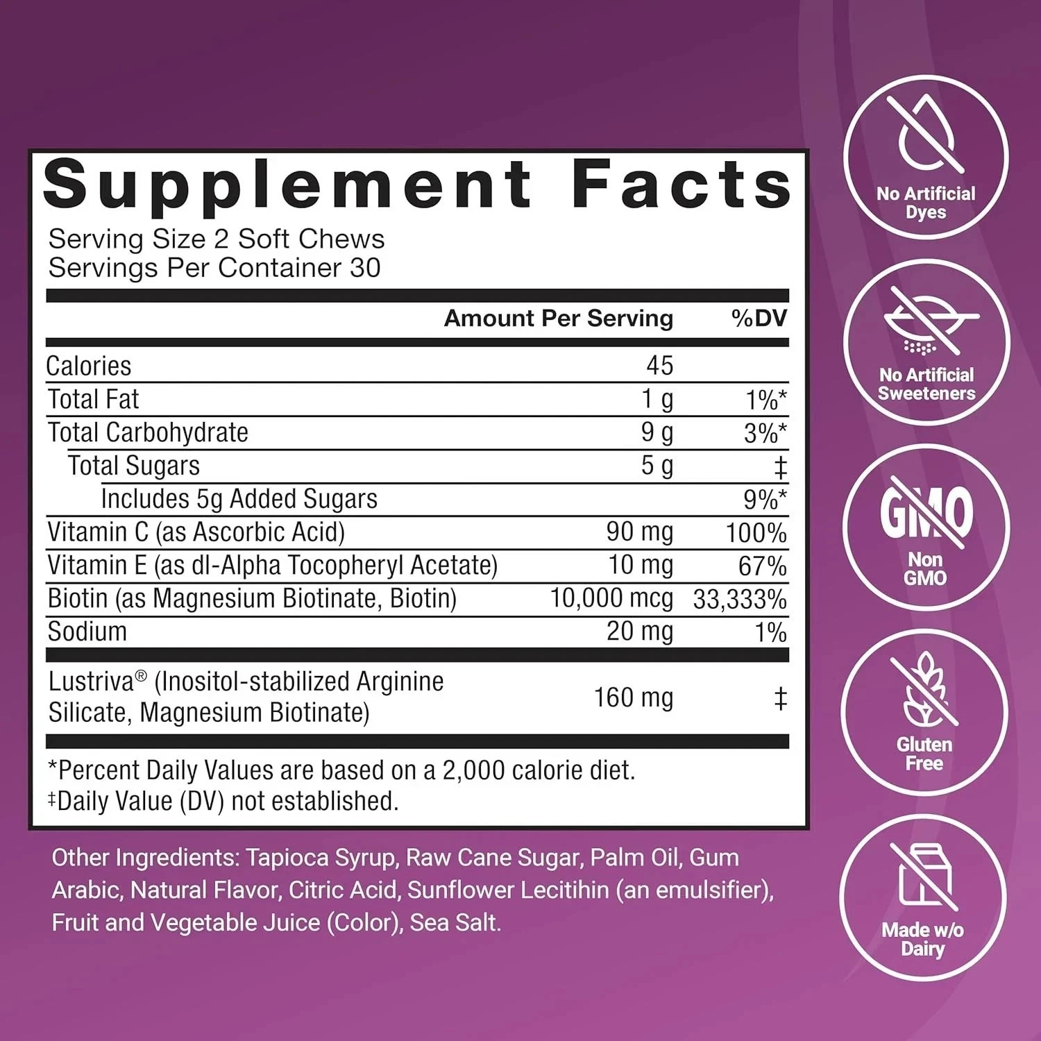 Women Hair Growth Chewable Tablets | Force Factor Accelerator Supplement, 2-Pack