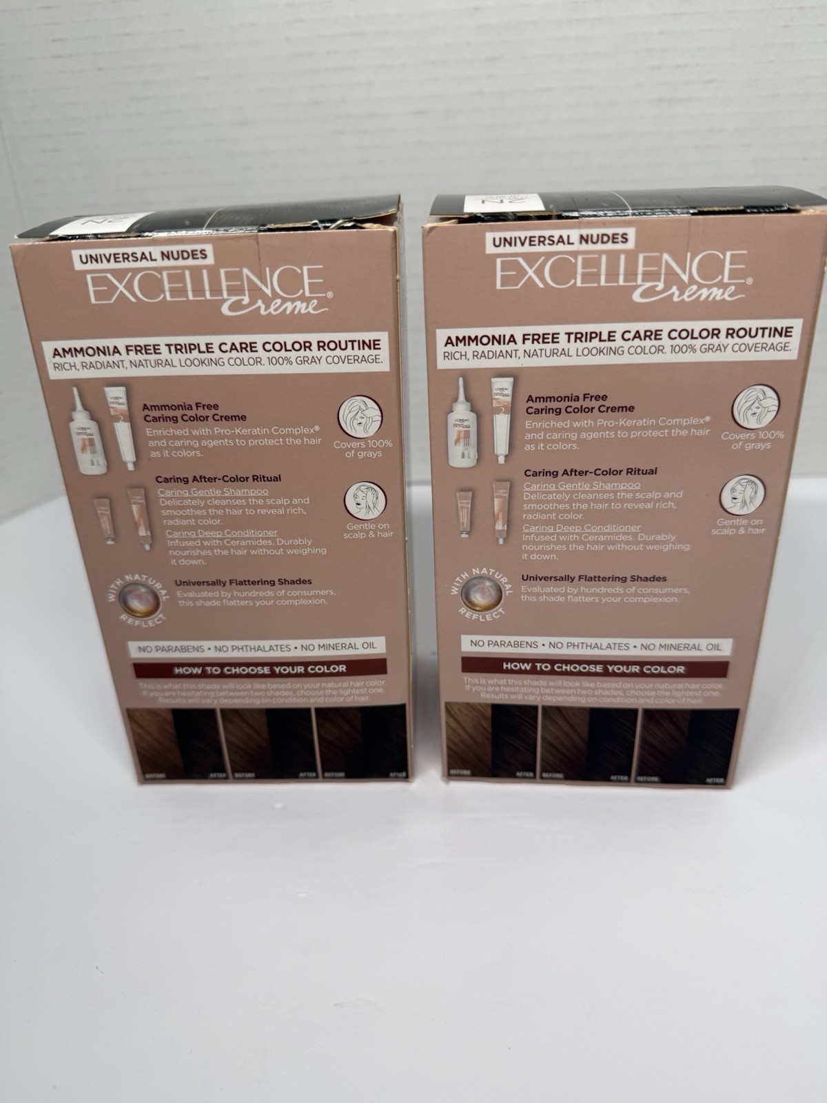 2 New Loreal Paris Excellence Creme Permanent Hair Color #2N Natural Soft Black