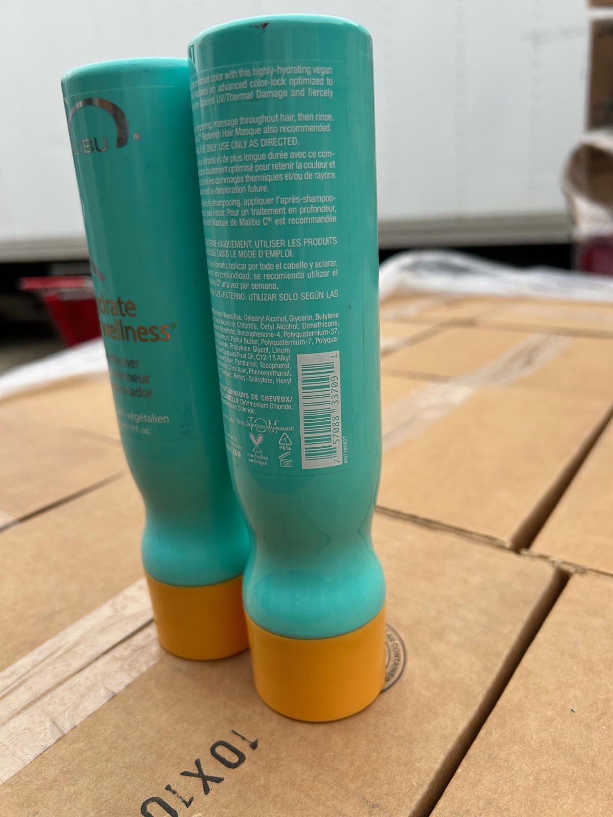 2x9oz MALIBU Hydrate Color Wellness Conditioner 100% Vegan Color Lock Vibrant UV