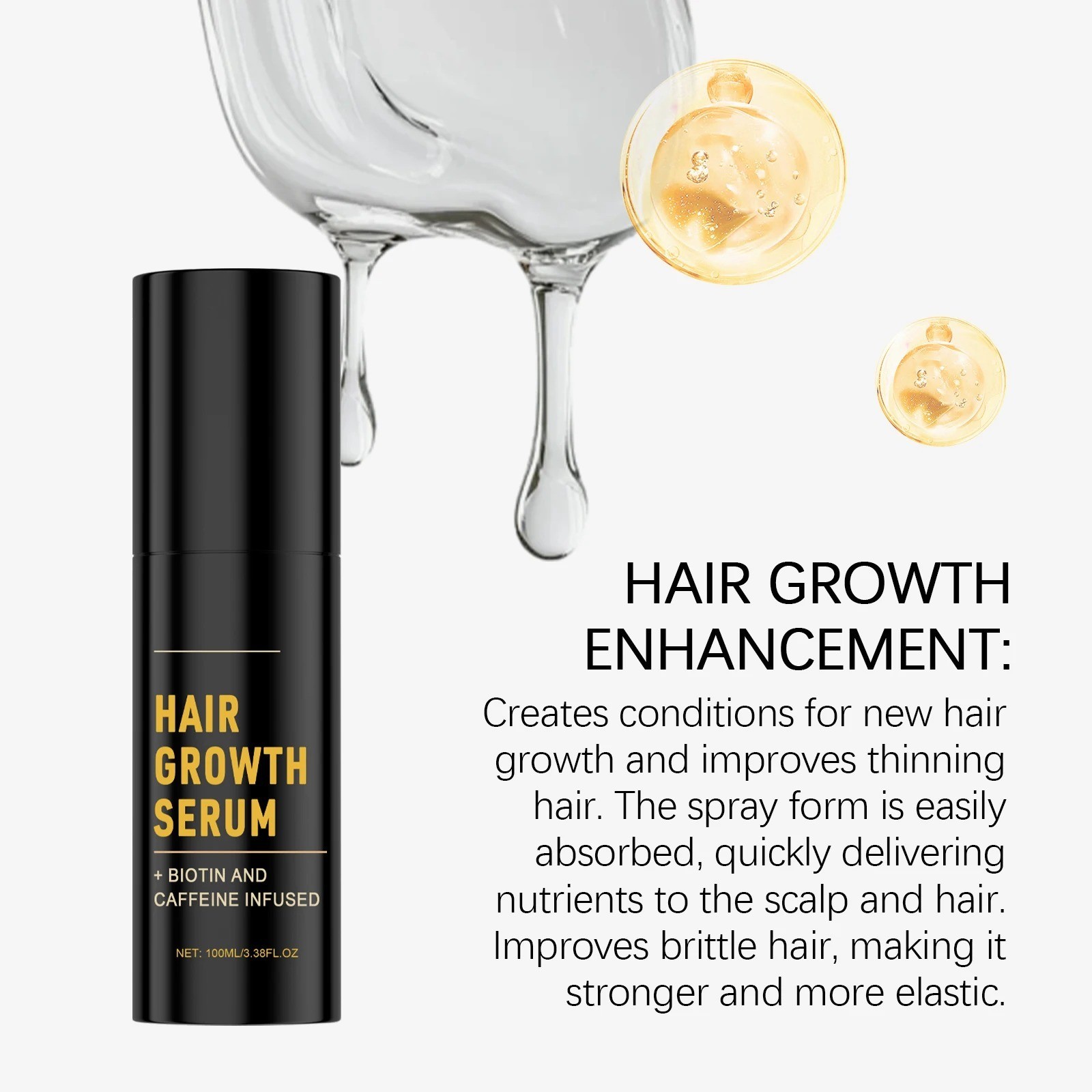 Halo-Grow Hair Growth Spray 100ml Natural Hair Thickening Regrowth Mist New