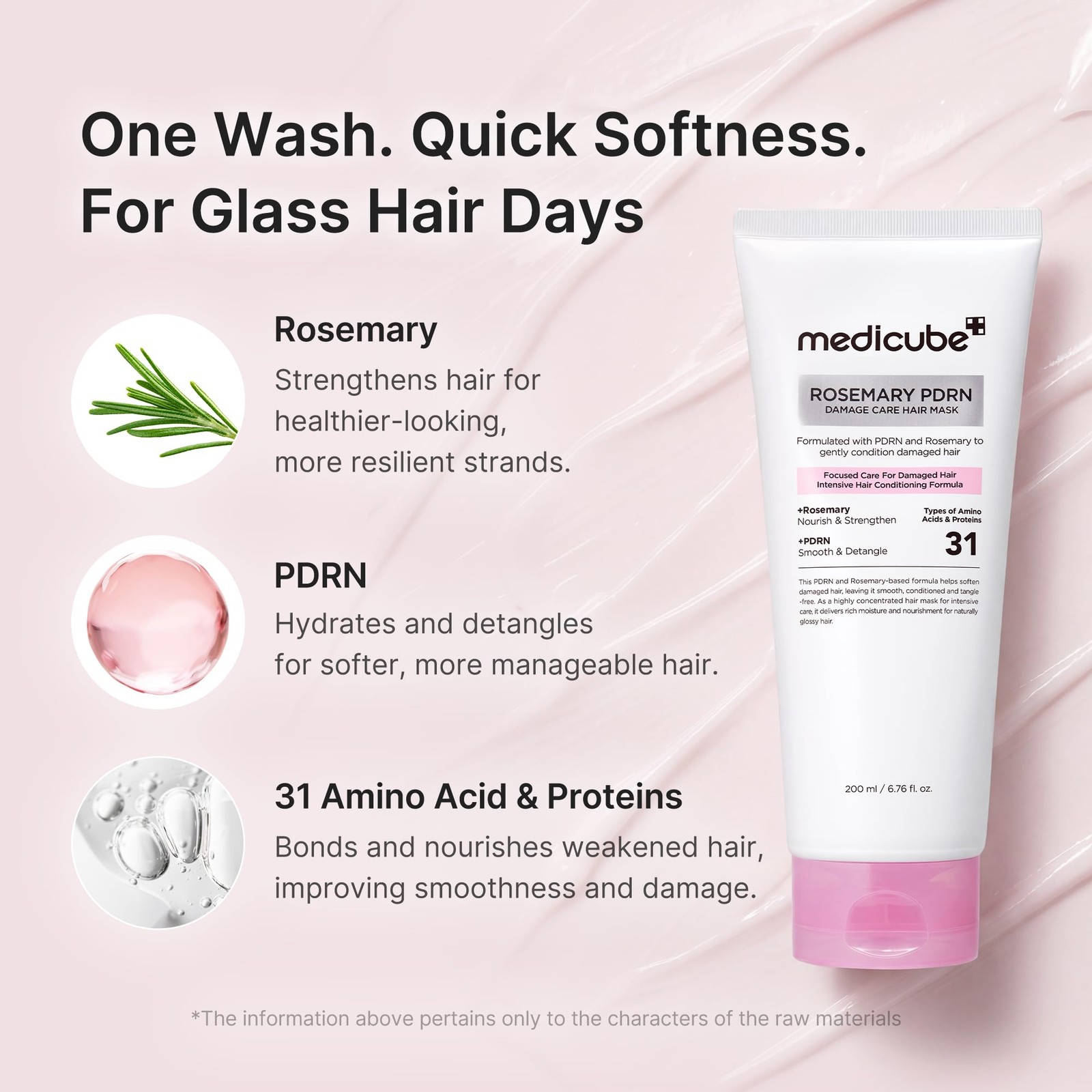 medicube Rosemary PDRN Deep Damage Care Hair 8.45 Fl Oz (Pack of 1),