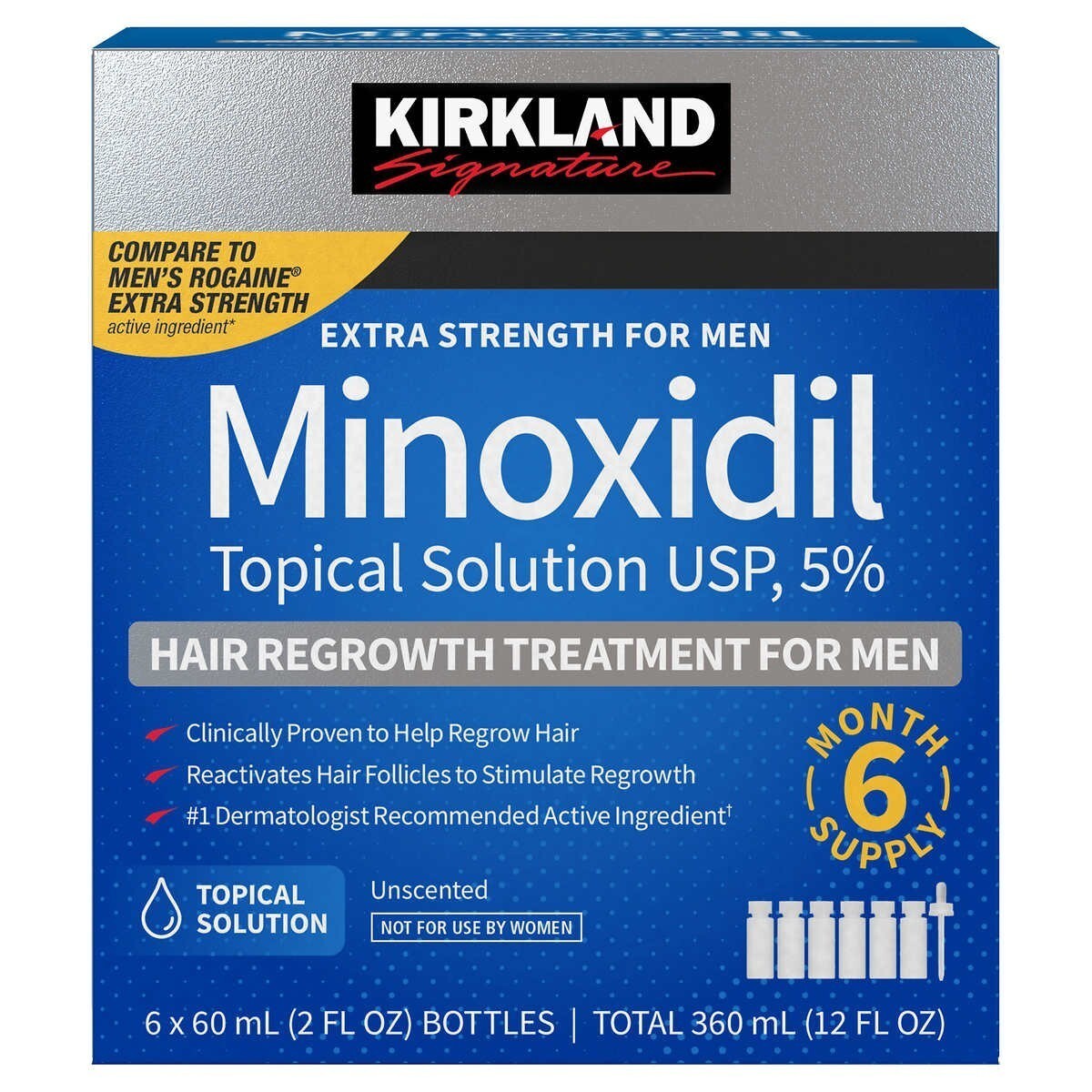 6 Months Kirkland 5% Hair Regrowth Solution 100% Original USA