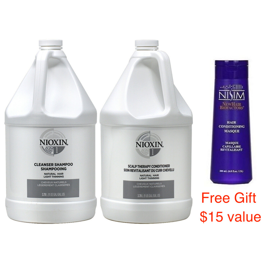 NIOXIN System 1 Cleanser Shampoo Gallon & Scalp Therapy conditioner Gallon Set