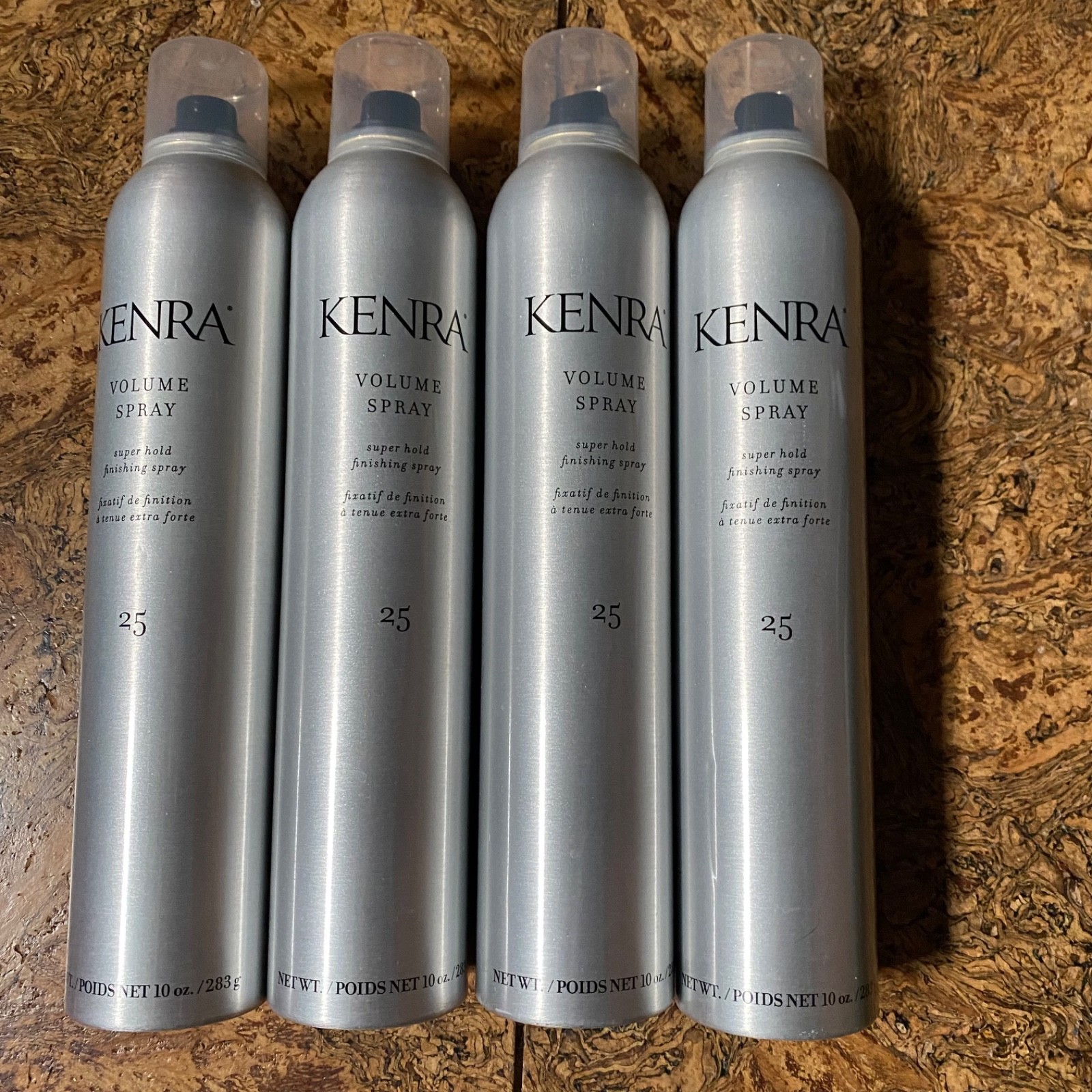 4 X KENRA VOLUME SPRAY #25 10 Oz/each SUPER HOLD FINISHING HAIRSPRAY