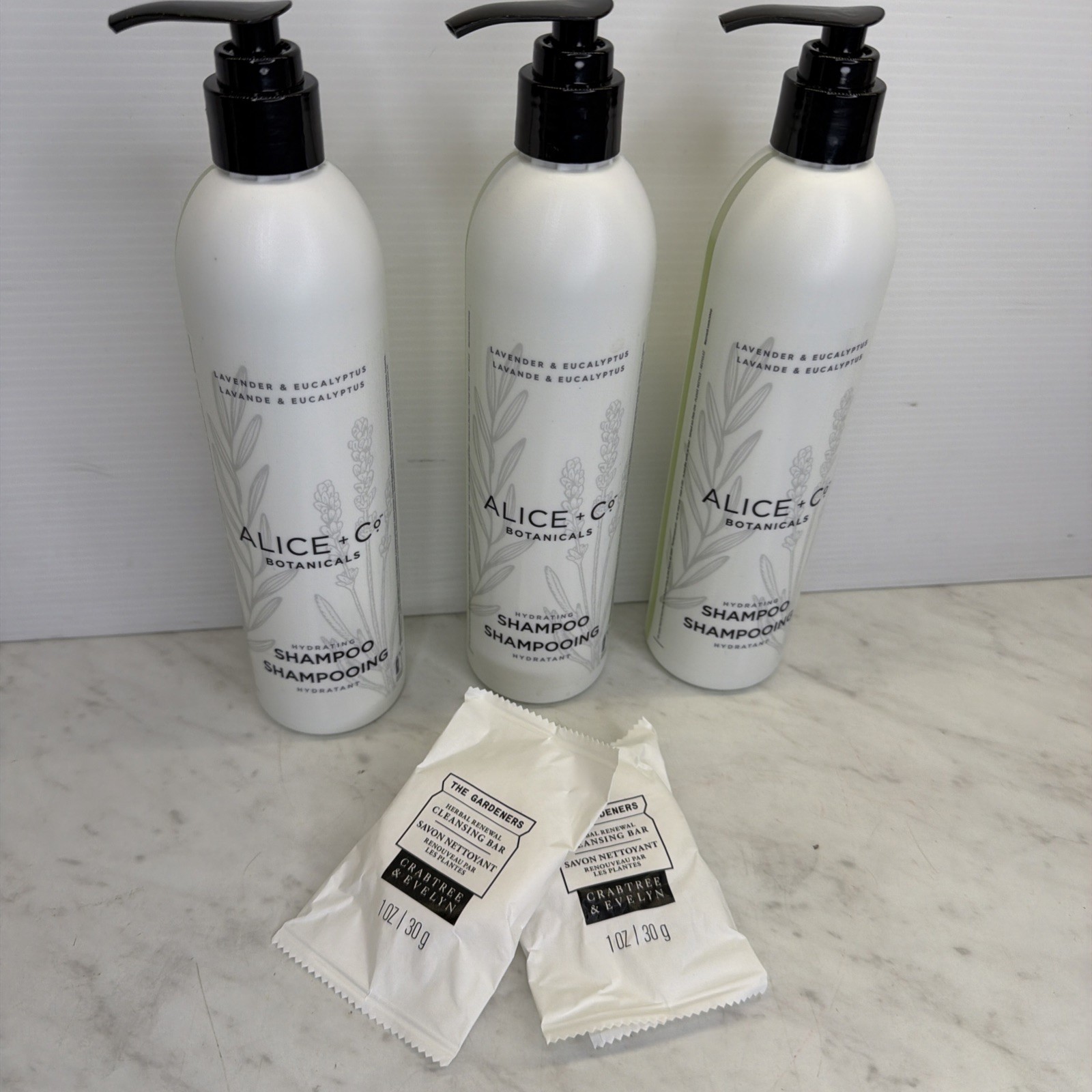 ALICE+Co BOTANICALS Hydrating SHAMPOO Lot of 3 Lavender & Eucalyptus Free Ship
