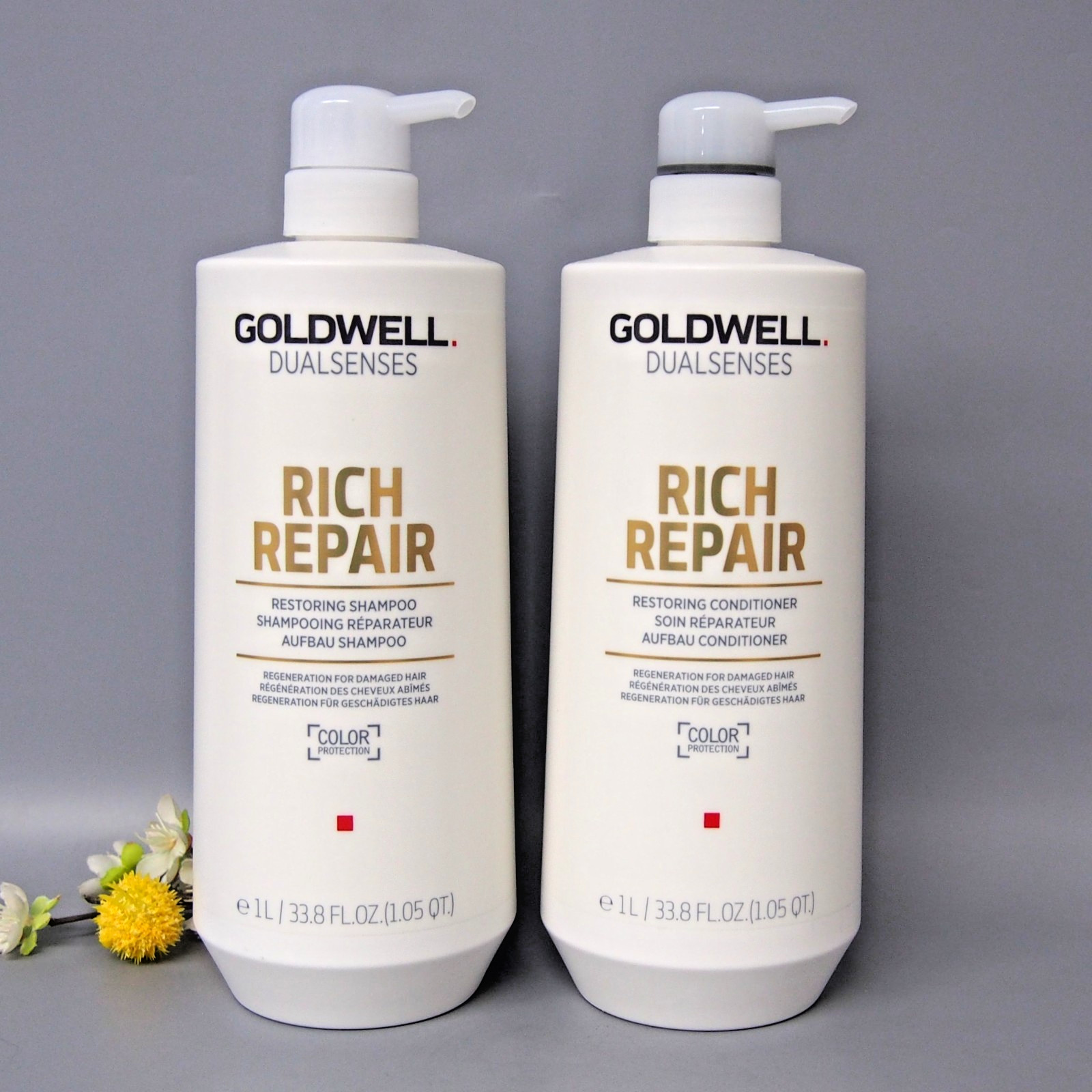 Goldwell Dualsenses Rich Repair Restoring Shampoo & Conditioner 33.8oz / 1000ml