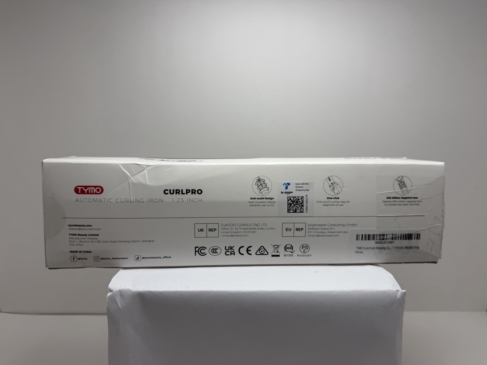 Tymo Curl Pro 1.25 Automatic Curling Iron Metallic Gray OPEN BOX