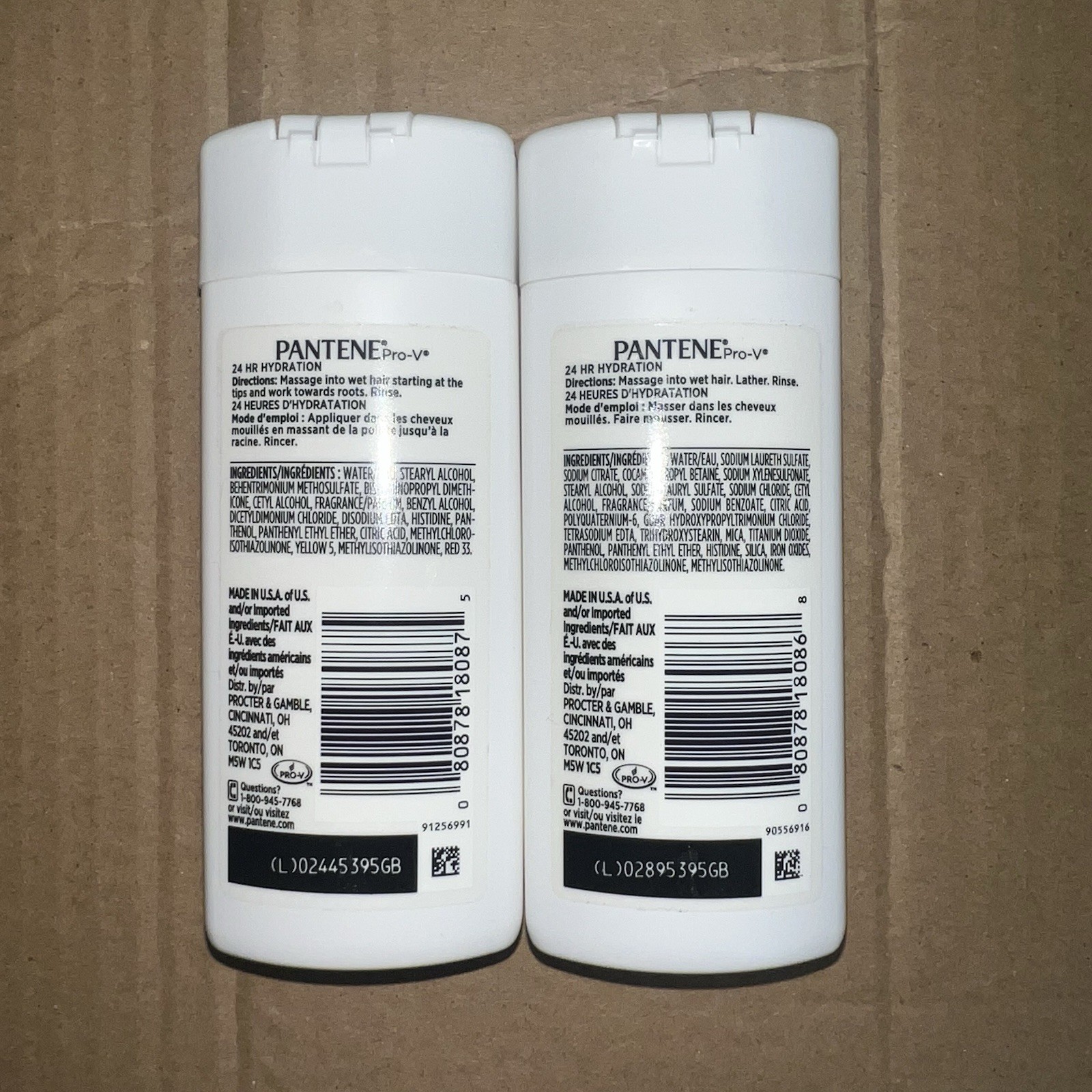 8 Pack Pantene Pro-V Daily Moisture Renewal 3.38 oz travel size