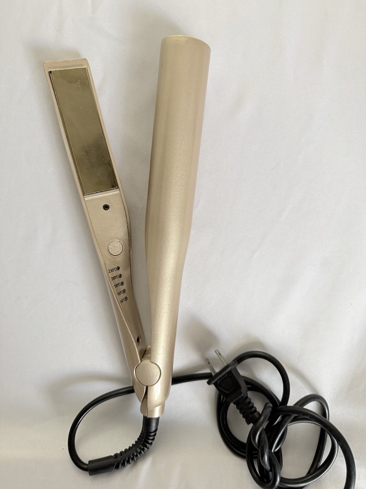 Unbranded Gold Hair Straightener & Curling Iron 150–230°C Dual Use Flat Iron