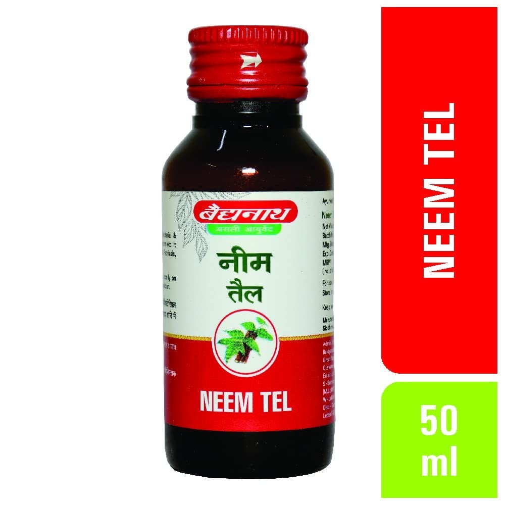 Baidyanath Asli Ayurved Neem Oil 50ml x2 Pack Ayurvedic Skin Hair Care