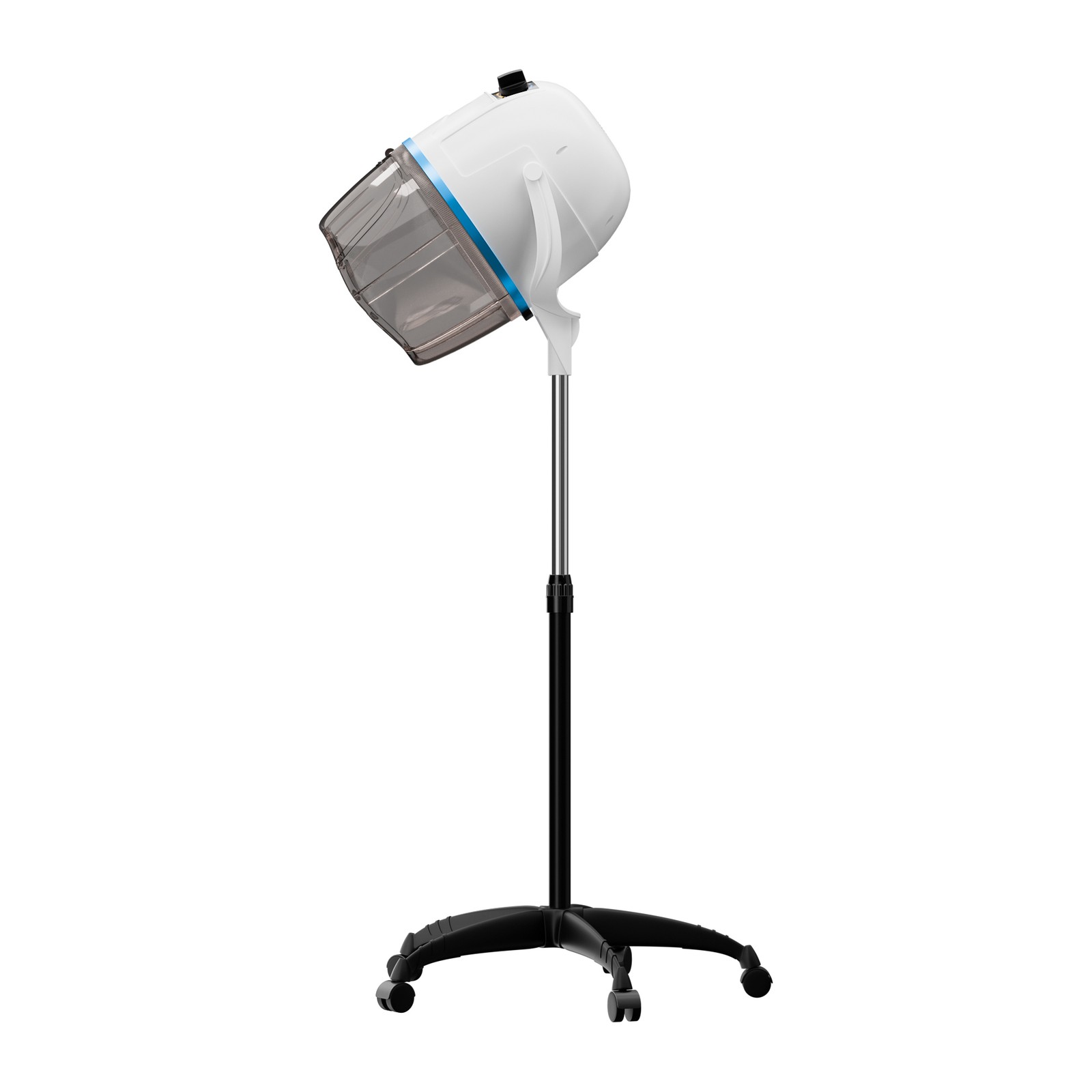 Stand Up Hair Dryer 1300W Adjustable Floor Hooded Bonnet Hair Dryer Wheel White