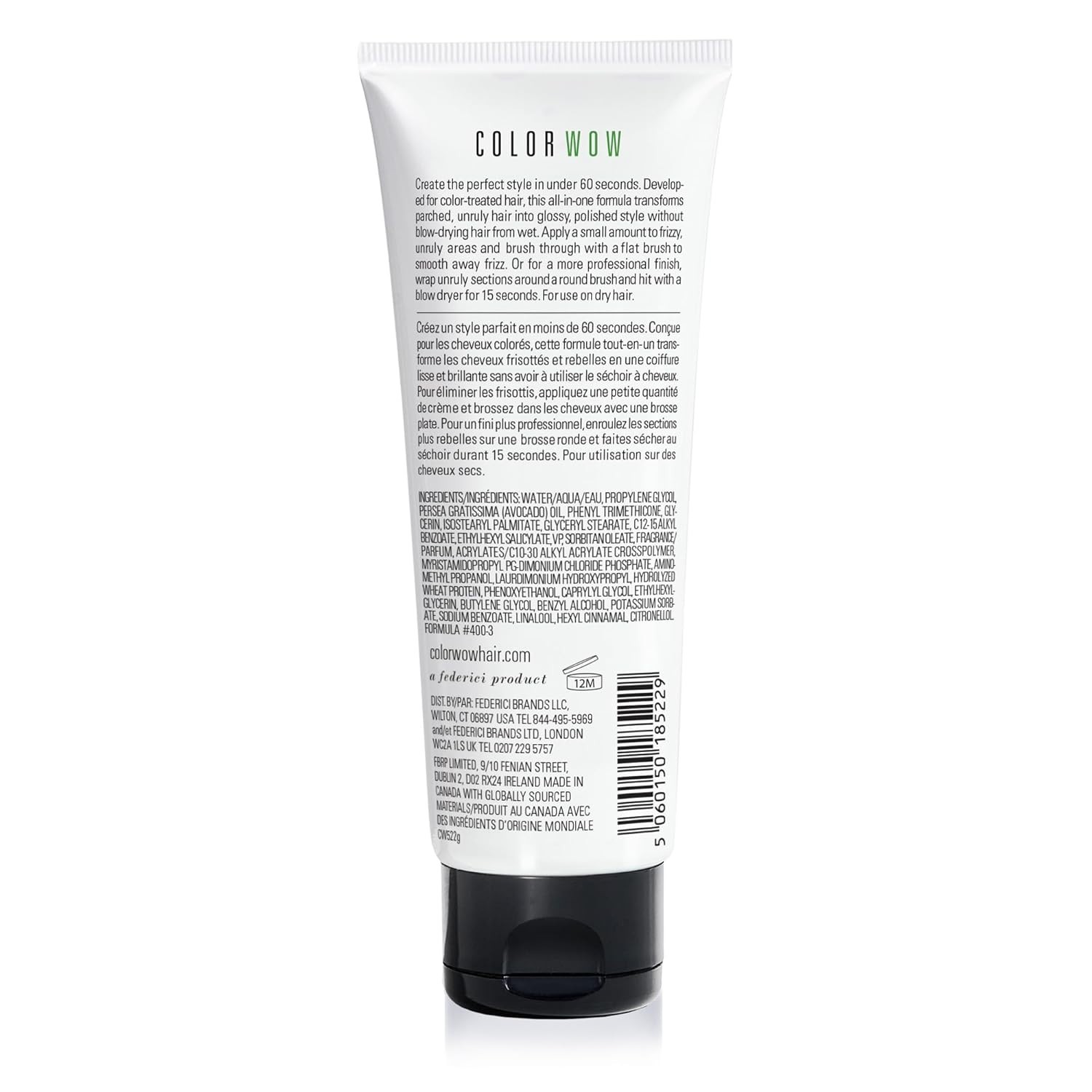 COLOR WOW One Minute Transformation Instant frizz fix Nourishing cream 4OZ