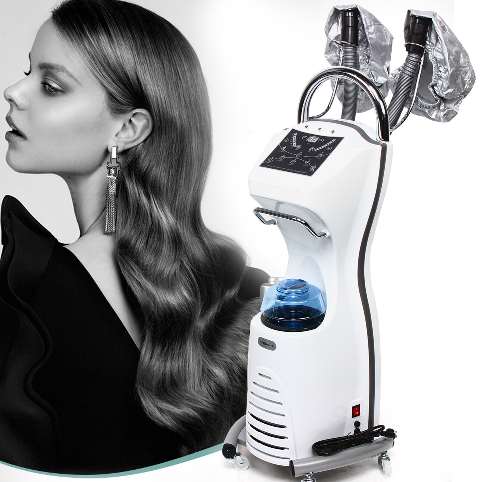 Professional Salon Hair Steamer Rolling Stand Color Processor Oil Treatment 700W