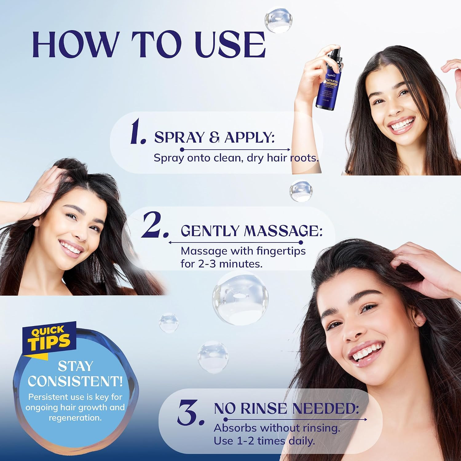 5% Minoxidil Hair Growth Spray for men and women